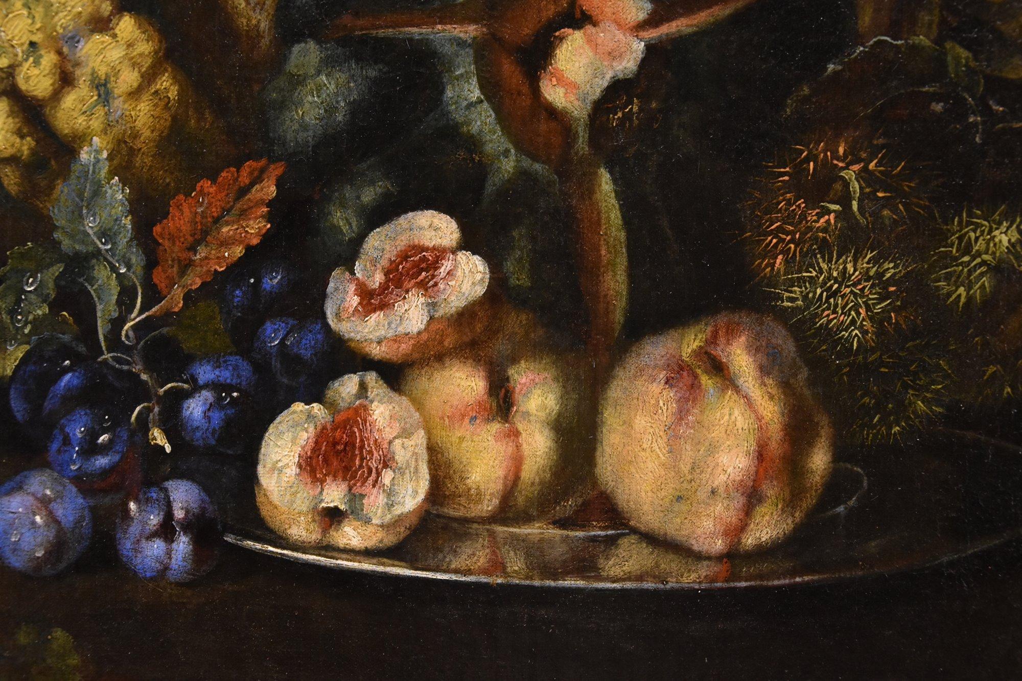 Natura morta di fiori Von Tamm 17/18° Secolo Dipinto Olio su tela Vecchio maestro Italia in vendita 7