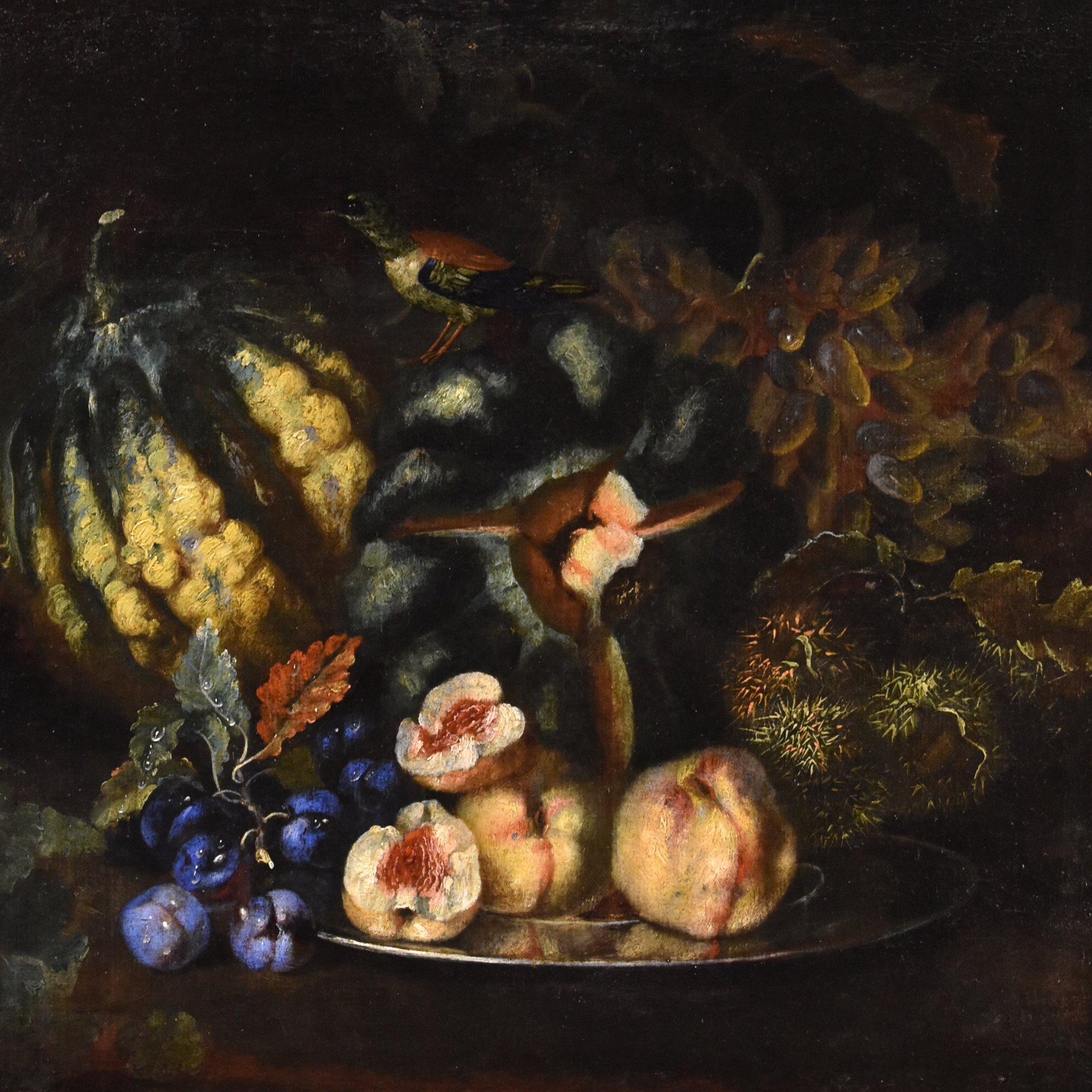 Franz Werner Von Tamm noto come Monsieur Daparait (Amburgo 1658-Vienna 1754) Attribuito a
Natura morta di frutta con lucertola

Olio su tela,
58 x 74 cm.
Incorniciato 76 x 92 cm.

Questa magnifica natura morta (di cui è disponibile anche il relativo
