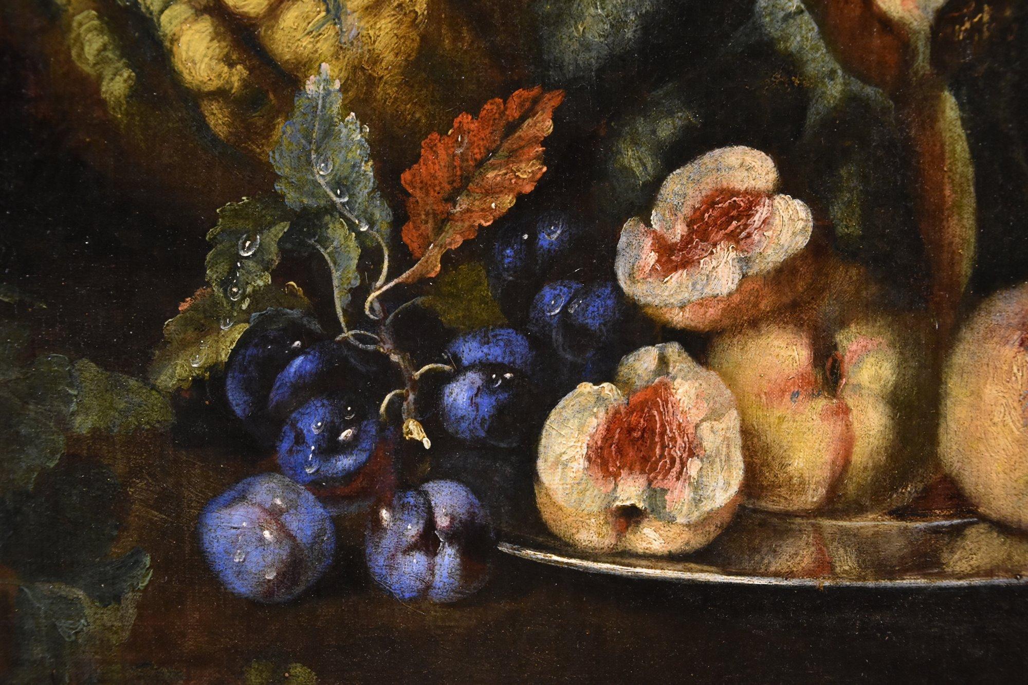 Natura morta di fiori Von Tamm 17/18° Secolo Dipinto Olio su tela Vecchio maestro Italia in vendita 4