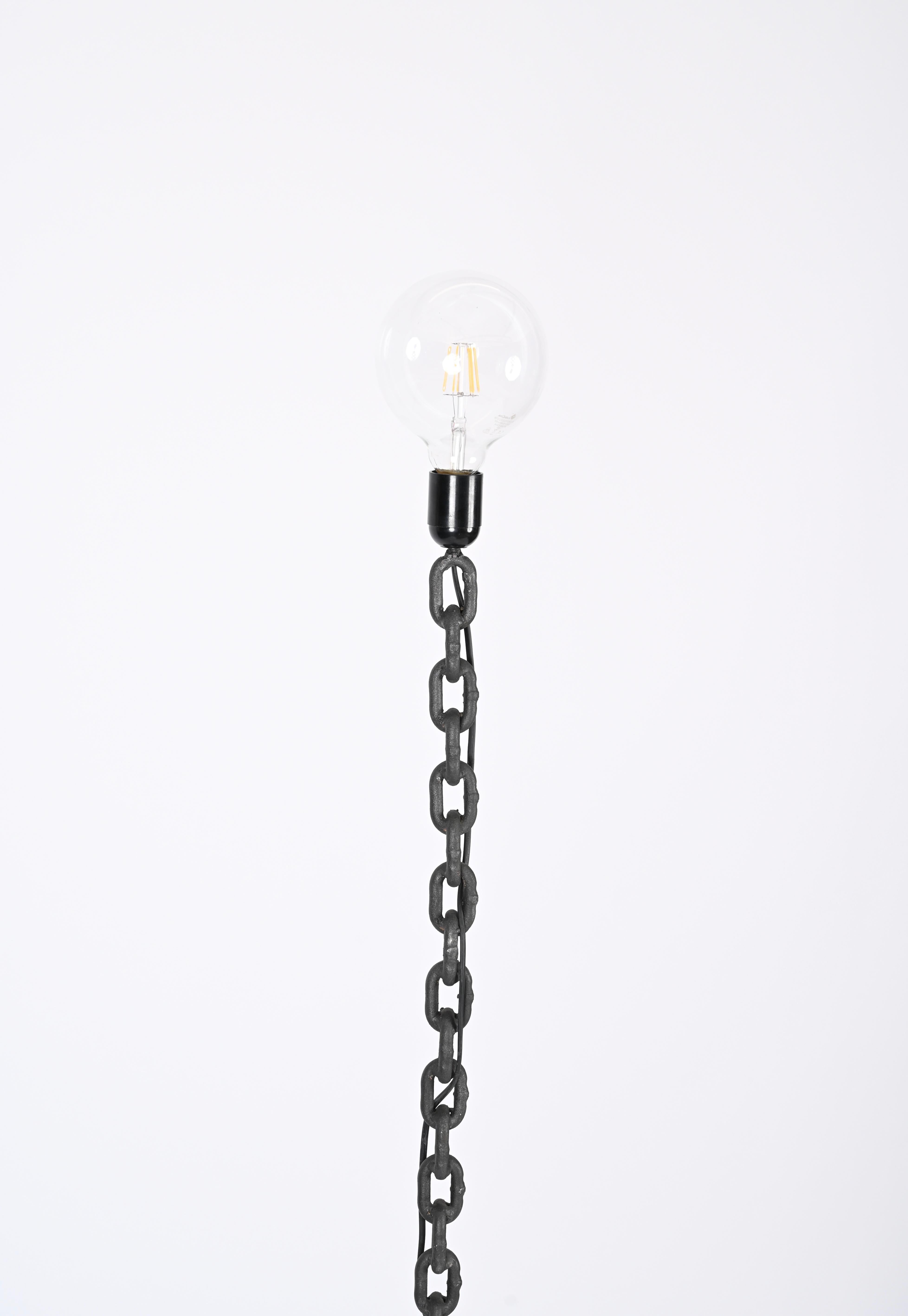 Franz West Brutalistische Mid-Century-Stehlampe mit Kette, Italien 1970er Jahre  im Angebot 6