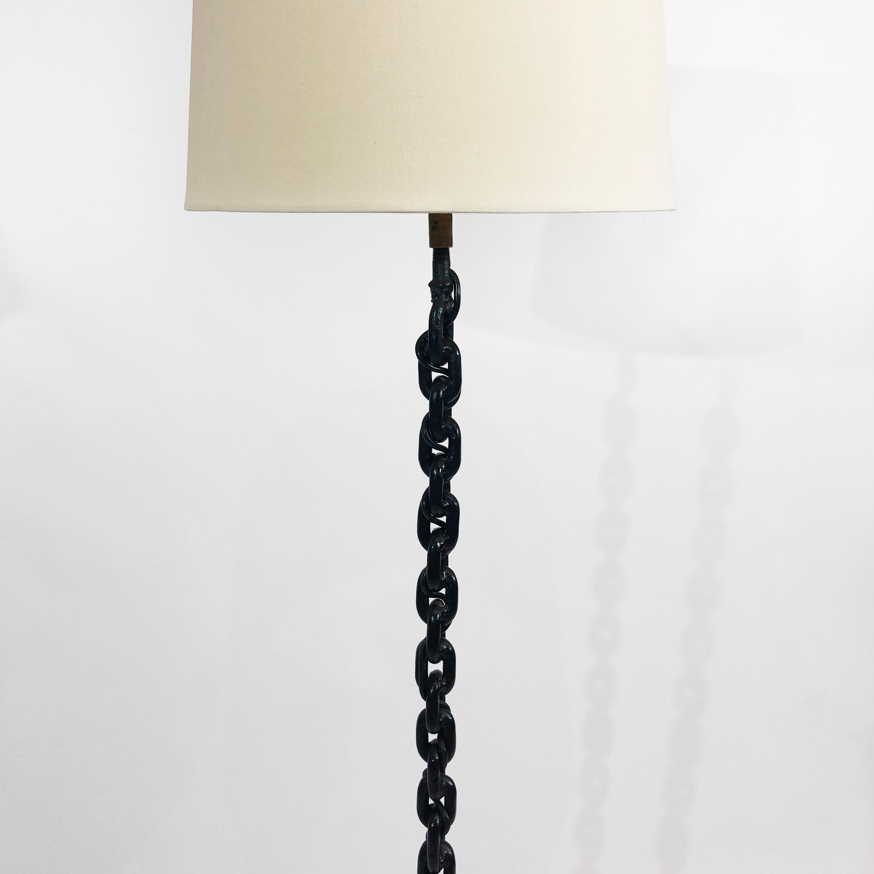 Franz West Inspired Chainlink Floor Lamp 1970s French Mid-Century Sculpture art 2