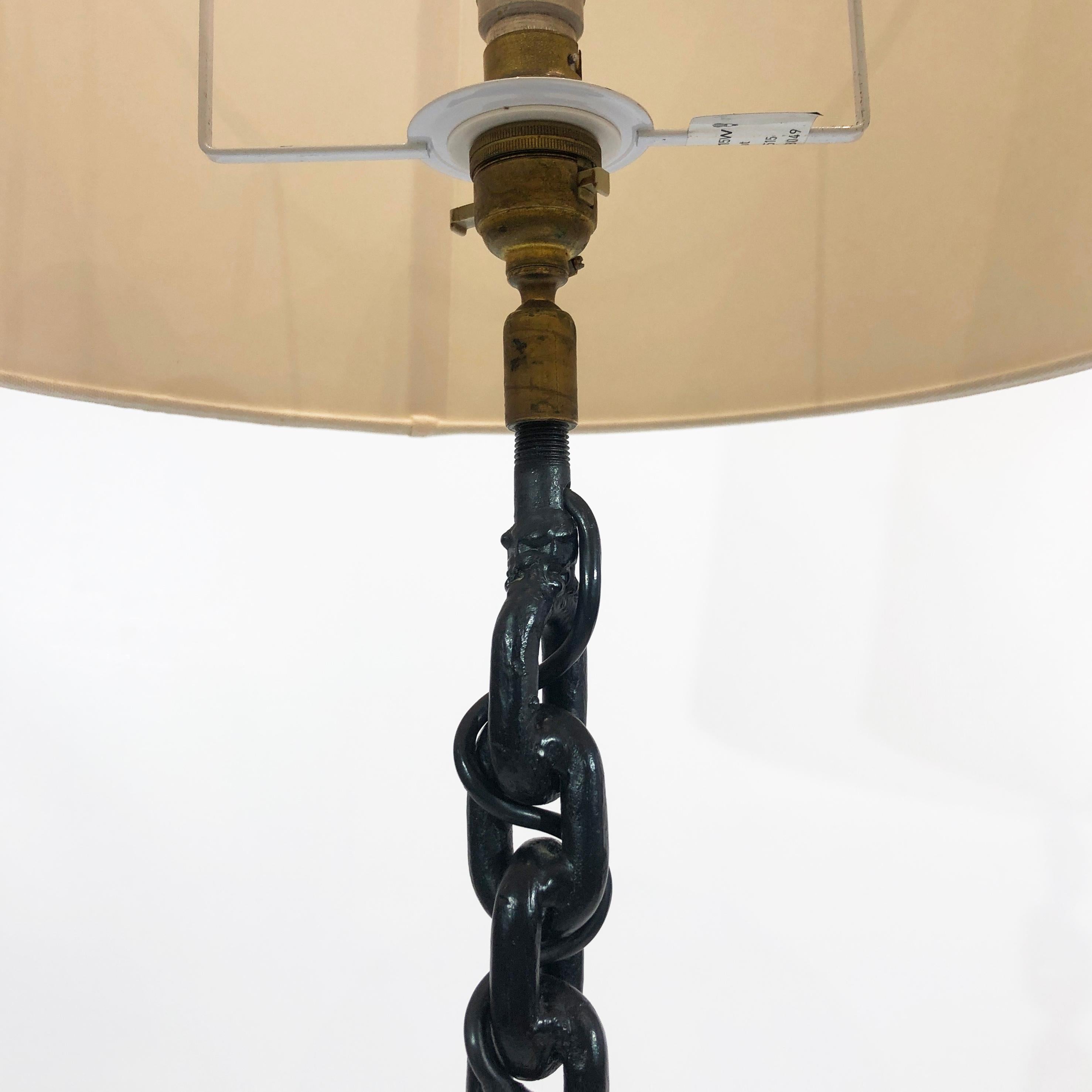 Franz West Inspired Chainlink Floor Lamp 1970s French Mid-Century Sculpture art 3