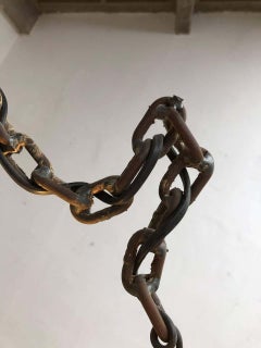 Franz West "LIGHT" Lustre à chaîne en métal (suspension) META Collezione