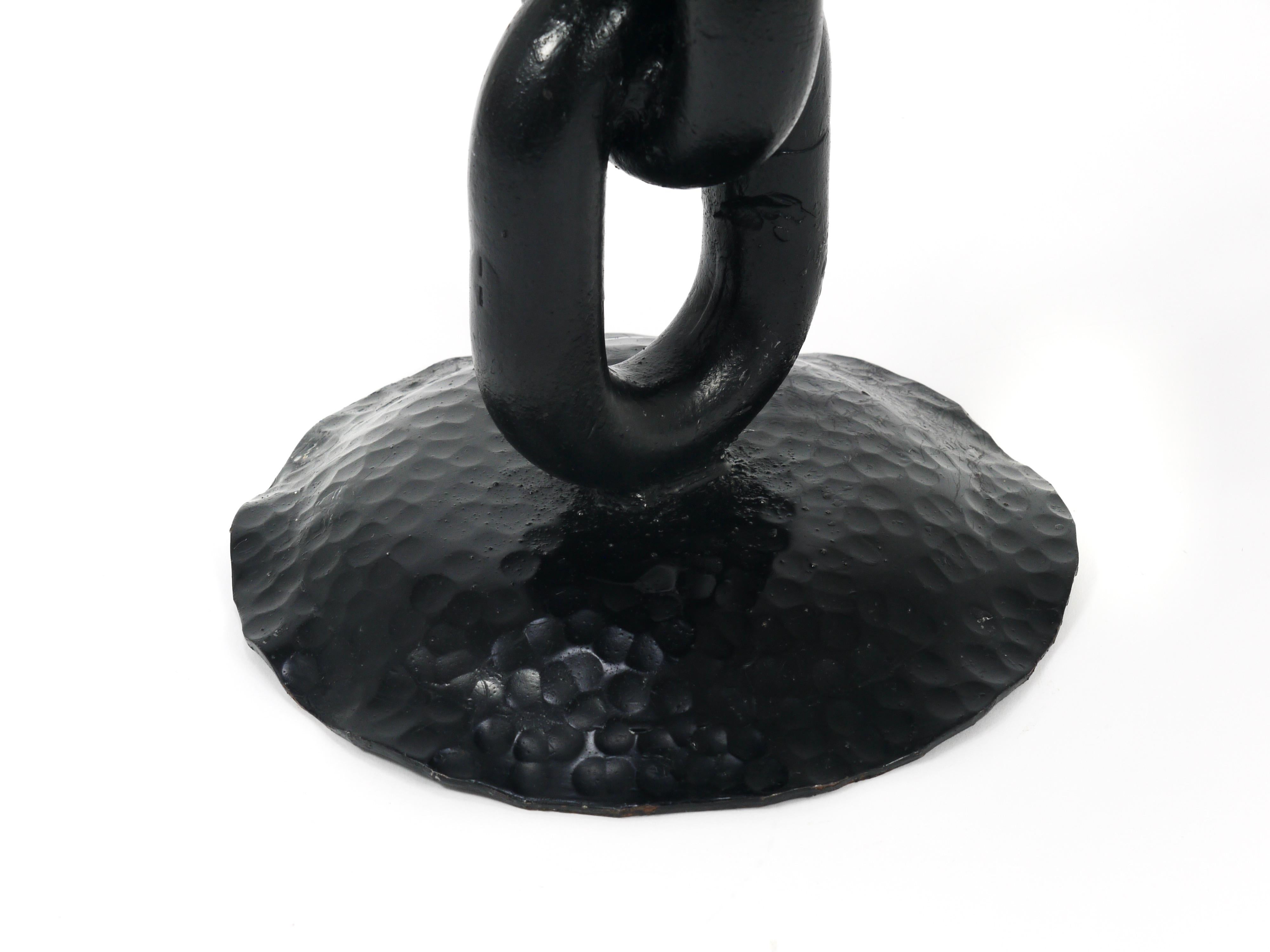 Franz West Style Brutalist Large Iron Chain Link Candleholder Candle Stick, 1970 For Sale 3