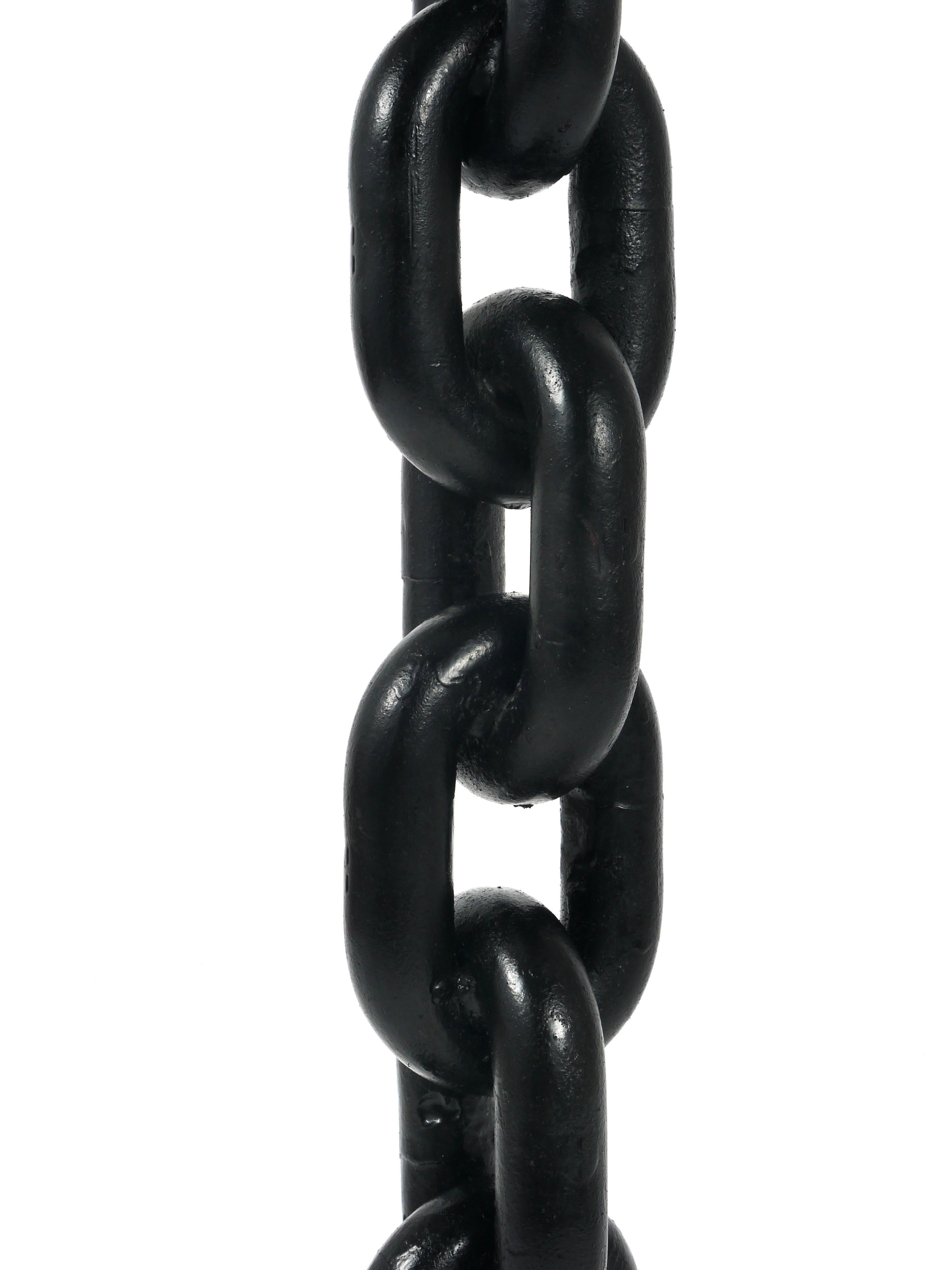 Franz West Style Brutalist Large Iron Chain Link Candleholder Candle Stick, 1970 For Sale 4