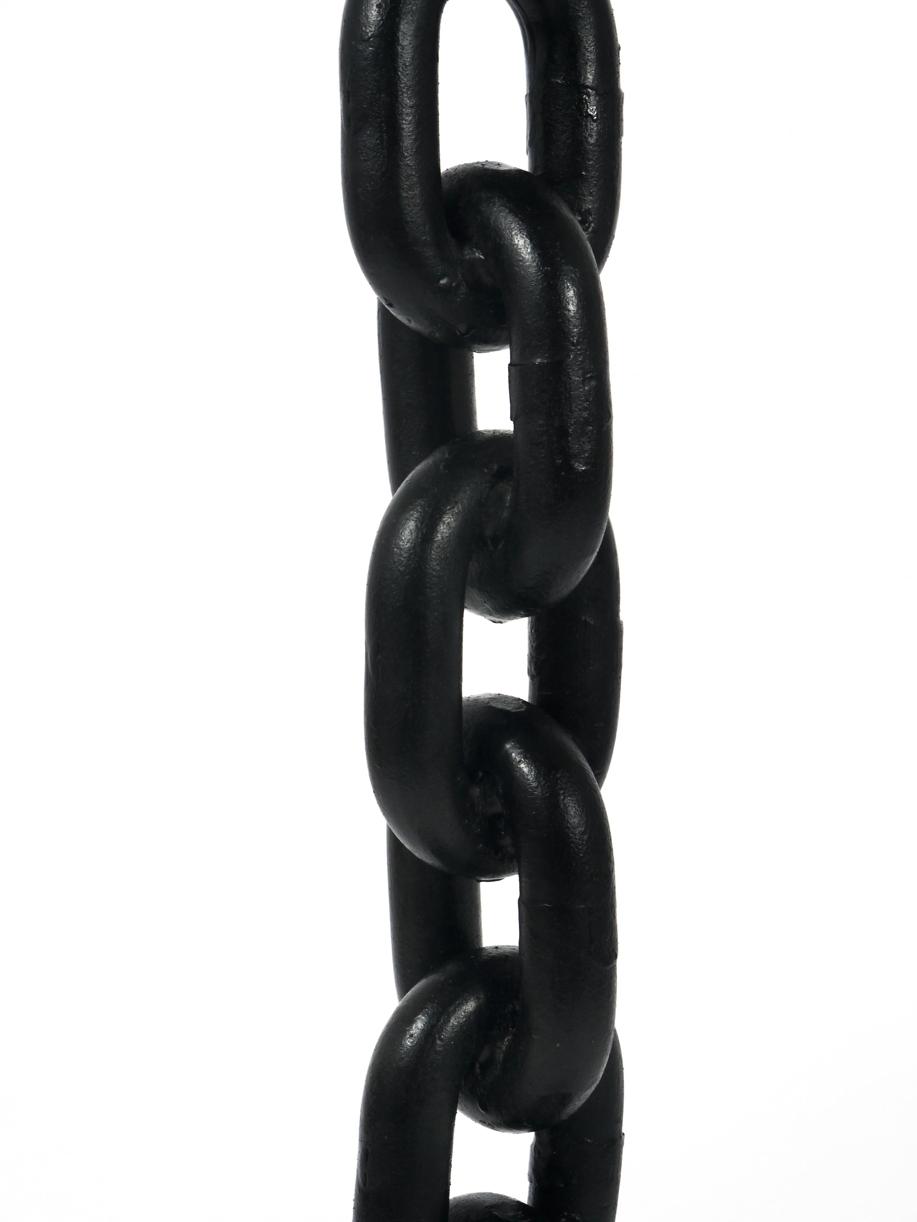 Franz West Style Brutalist Large Iron Chain Link Candleholder Candle Stick, 1970 For Sale 8
