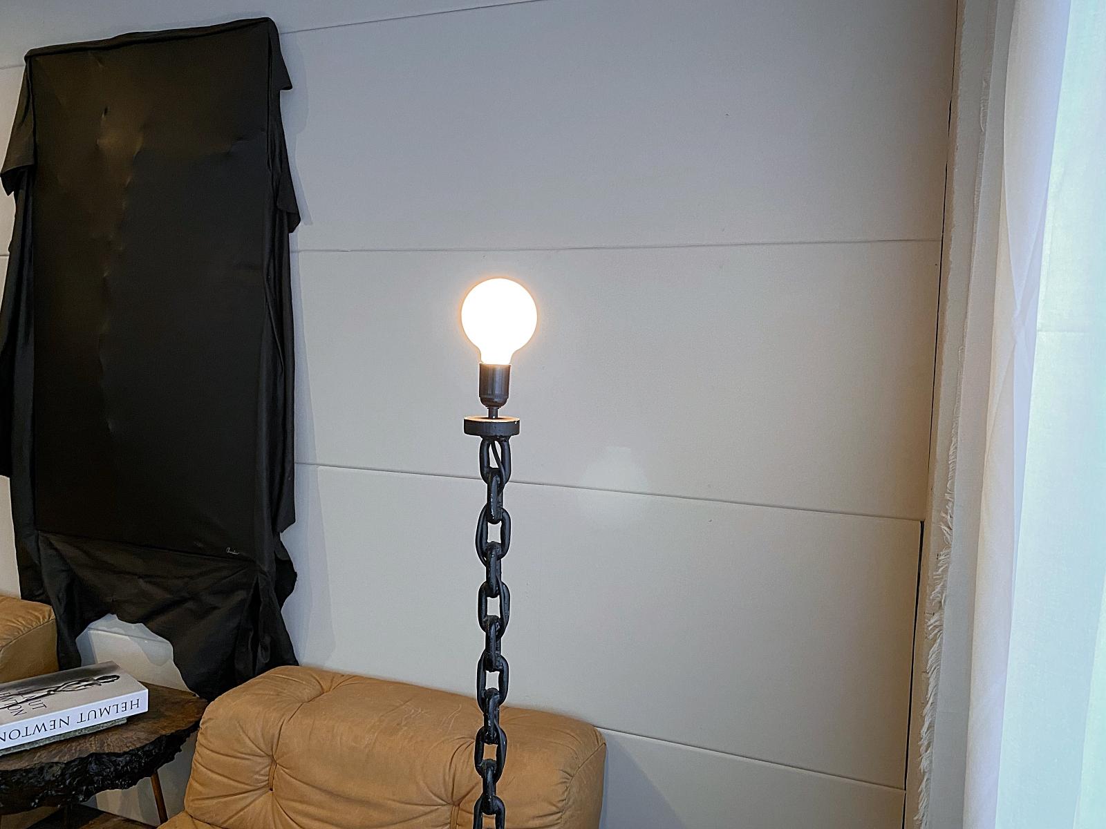 Mid-Century Modern Franz West Style Midcentury Brutalist Chain Floor Lamp, 1950s, Austria For Sale