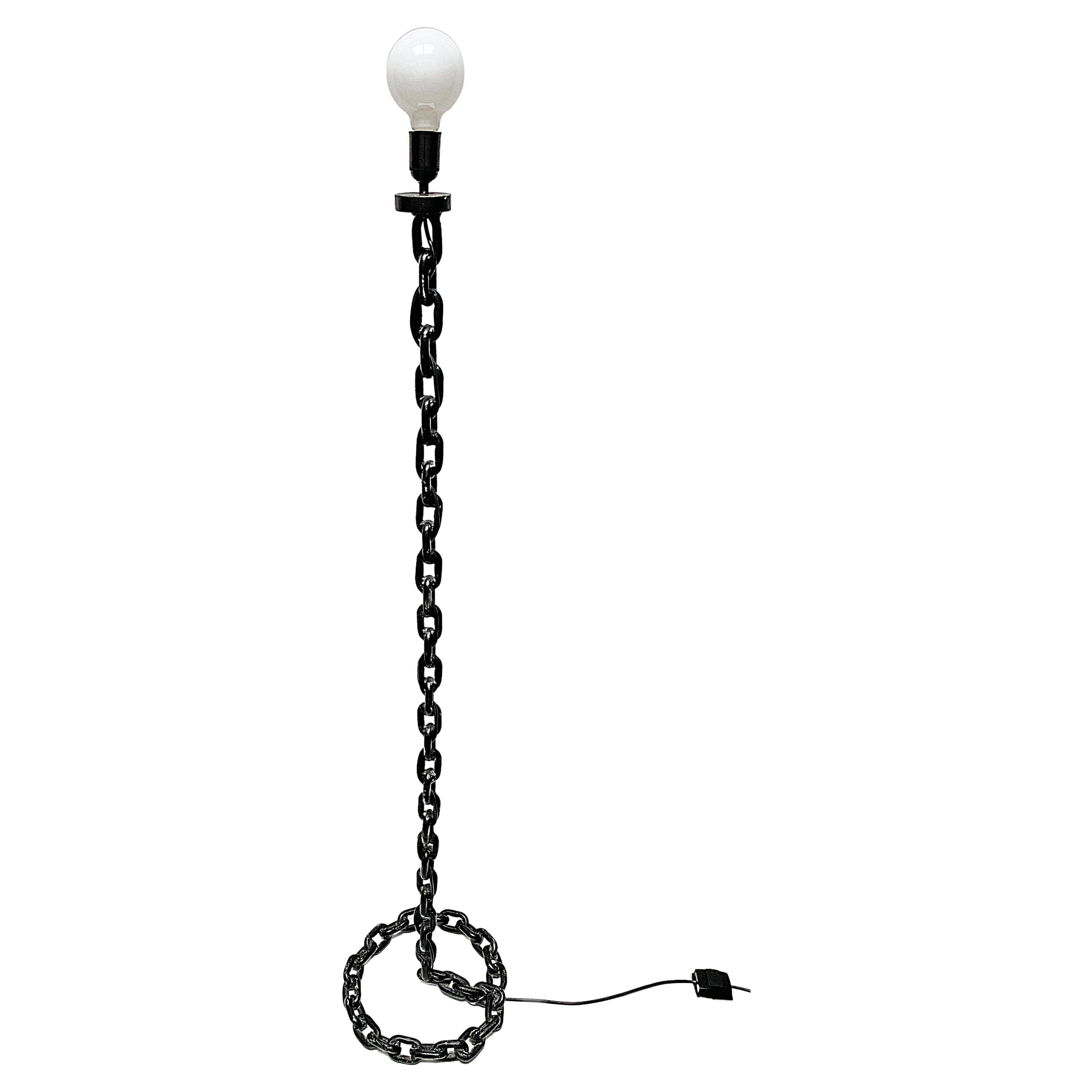 Franz West Style Midcentury Brutalist Chain Floor Lamp, 1950s, Austria For Sale