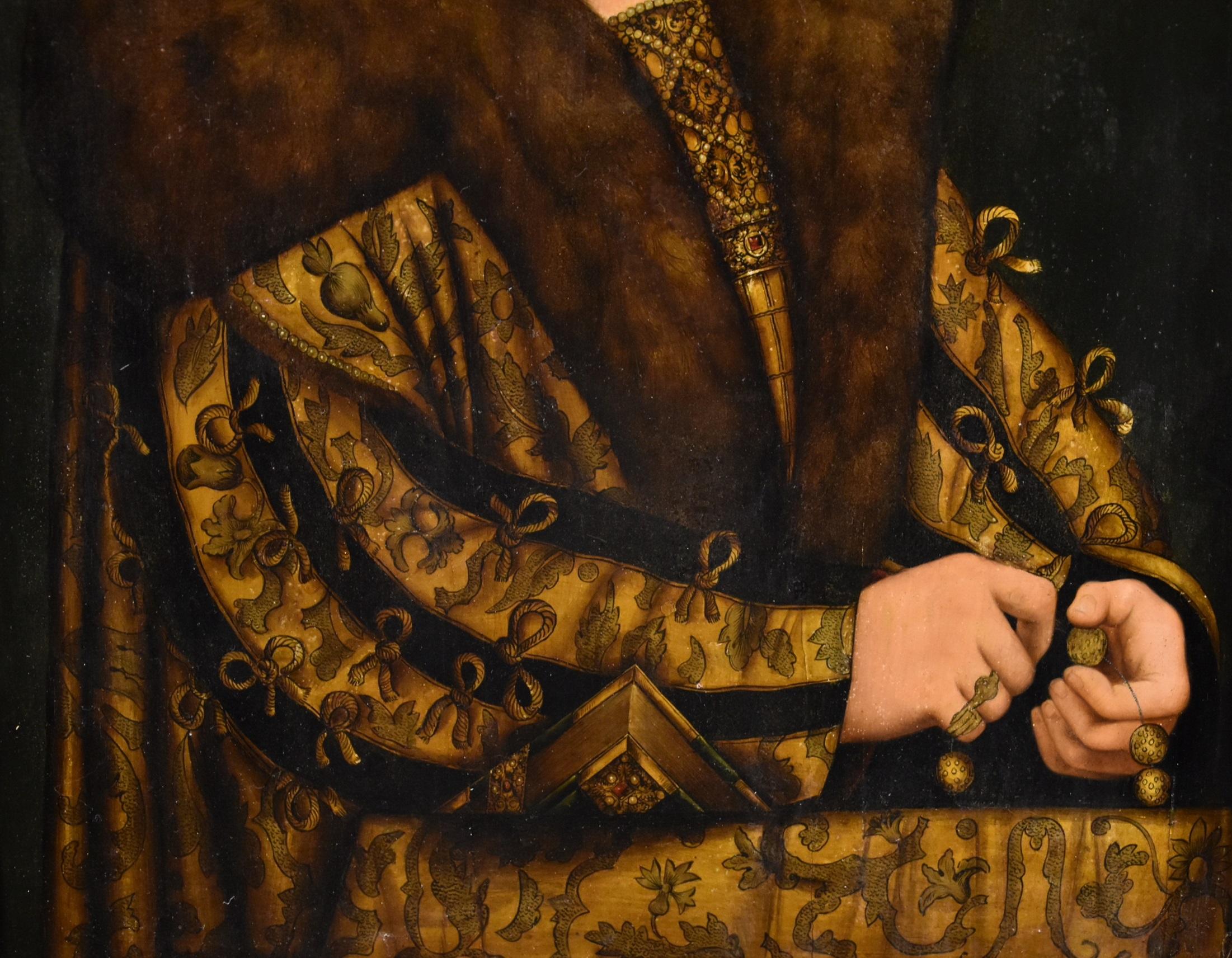 Frederick III Cranach Rohrich Peinture Huile sur table 19ème siècle Portrait flamand en vente 1