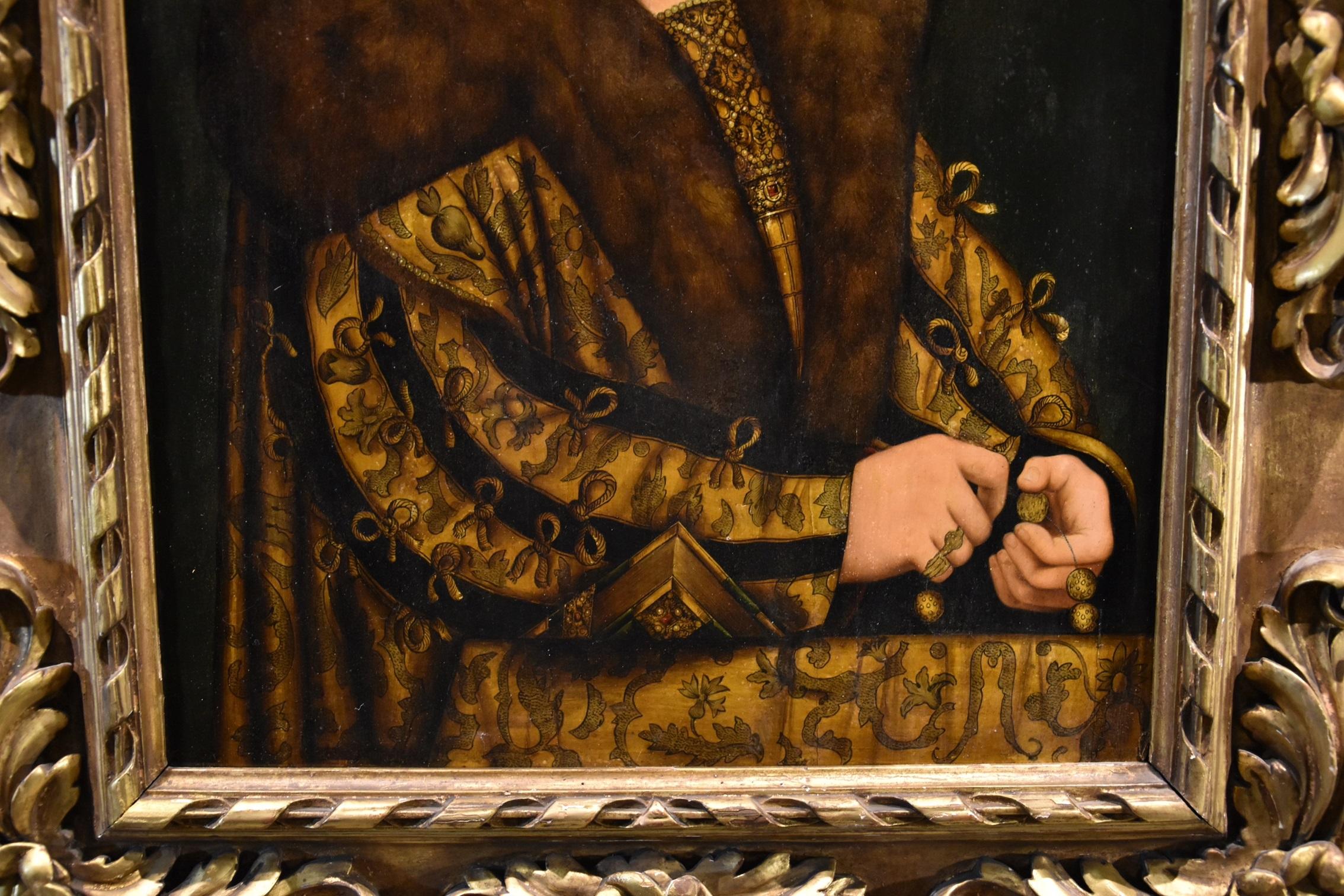Frederick III Cranach Rohrich Peinture Huile sur table 19ème siècle Portrait flamand en vente 2