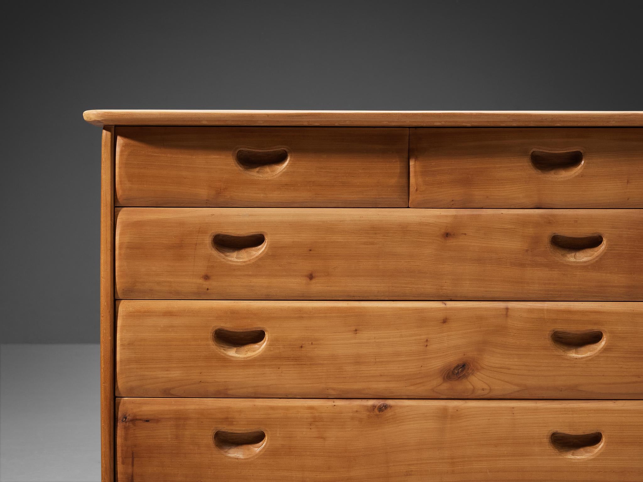 Mid-Century Modern Franz Xavel Sproll Chest of Drawers in Solid Elm