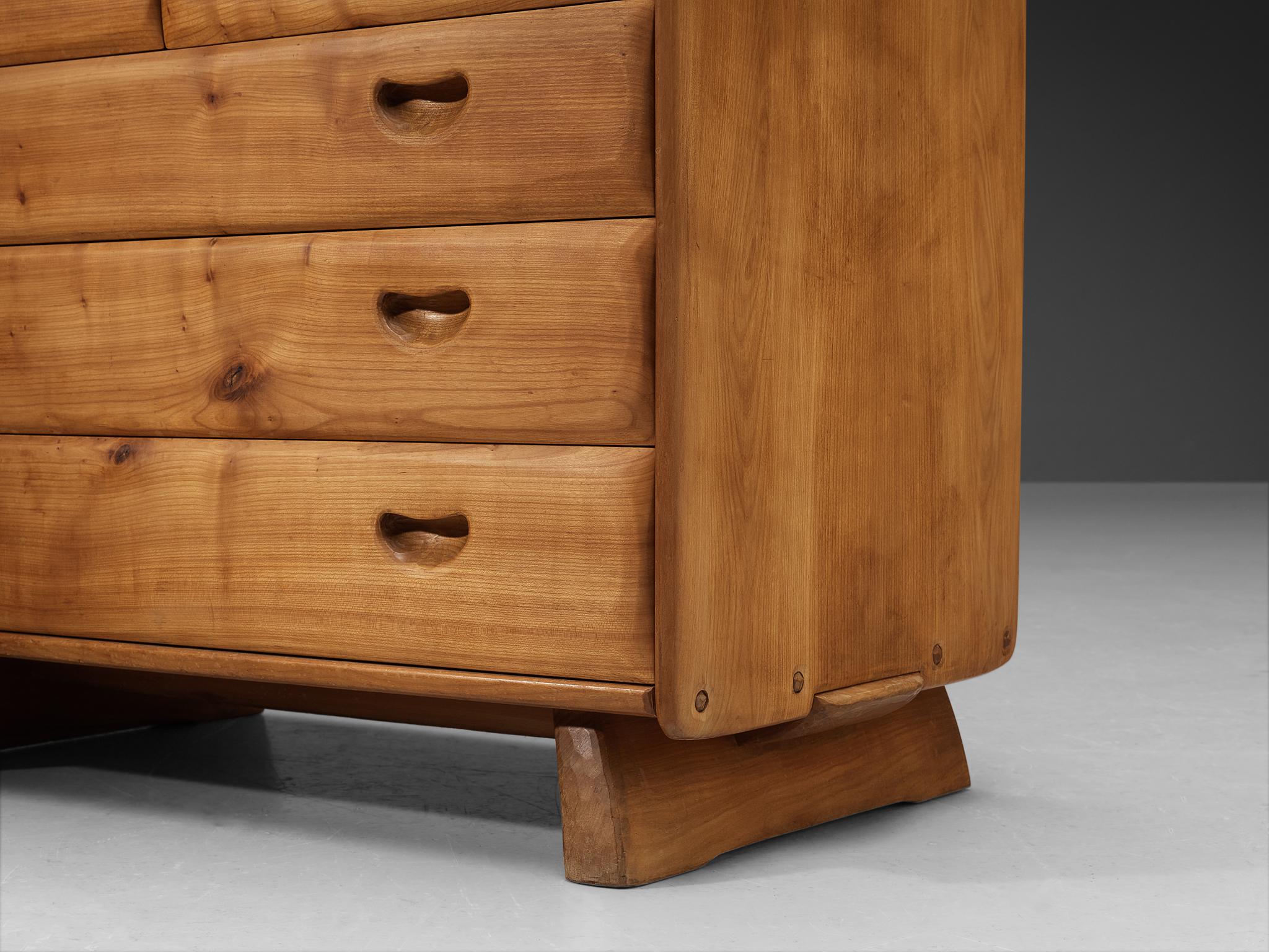 Swiss Franz Xavel Sproll Chest of Drawers in Solid Elm