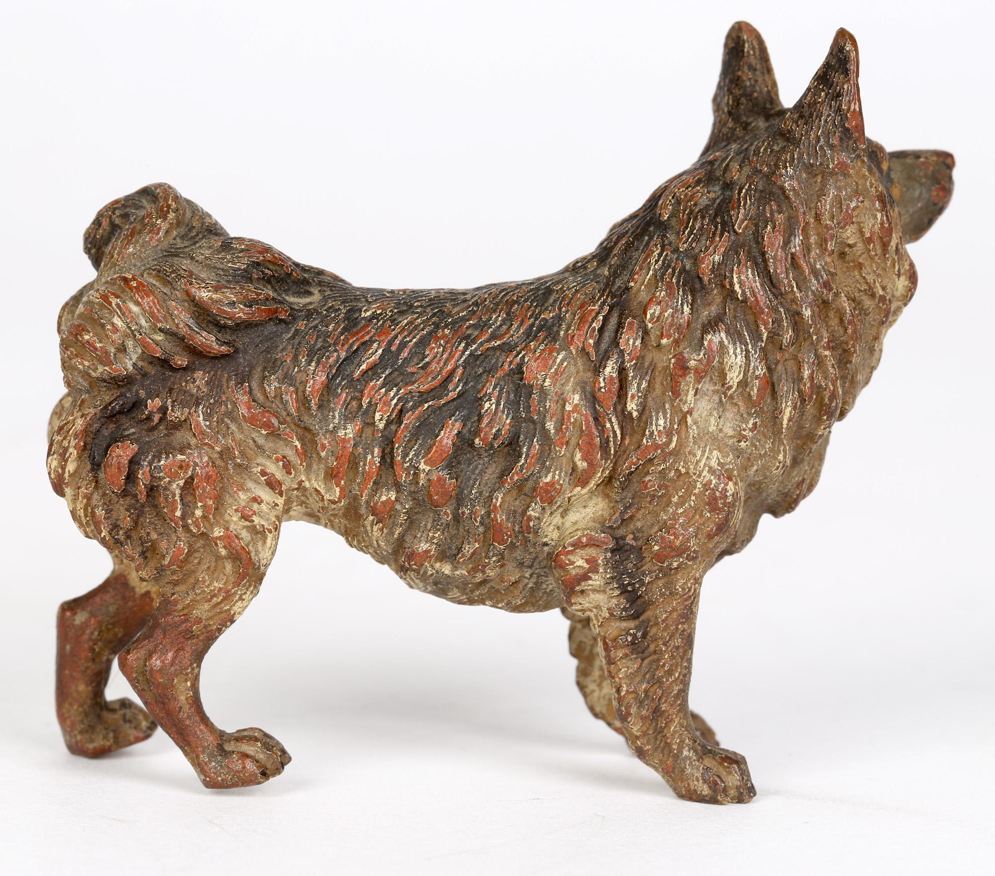 Franz Xaver Bergmann Attributed Austrian Cold Painted Bronze Dog Figure 2