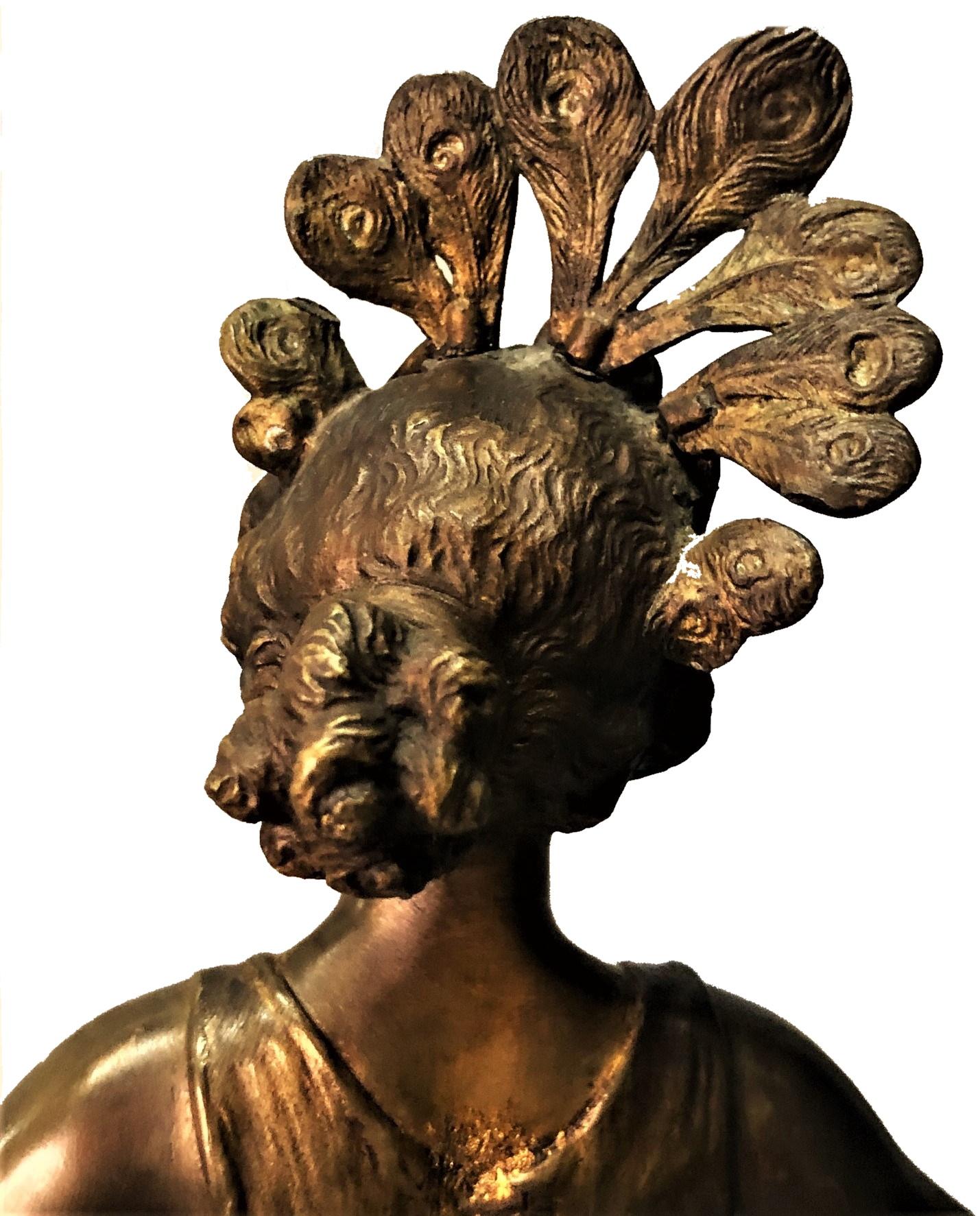 Austrian Franz Xaver Bergmann, Erotic Dancer, Vienna Bronze Sculpture, Ca. 1900