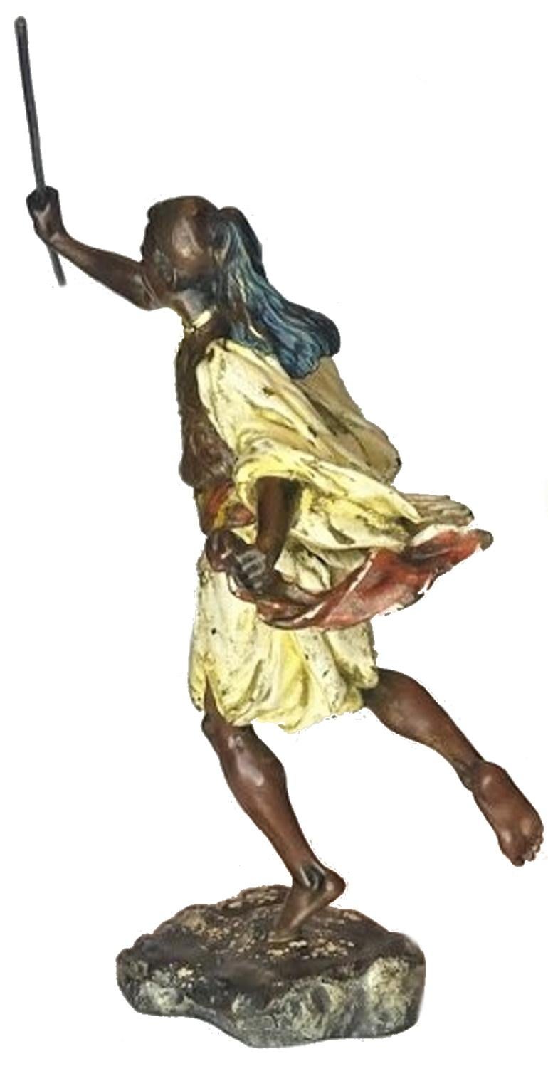 Wiener Bronzeskulptur eines maurischen Kriegers, Französischer Xaver Bergmann, um 1900 (Frühes 20. Jahrhundert) im Angebot