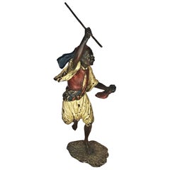 Franz Xaver Bergmann, Moorish Warrior, Vienna Bronze Sculpture, Ca. 1900 