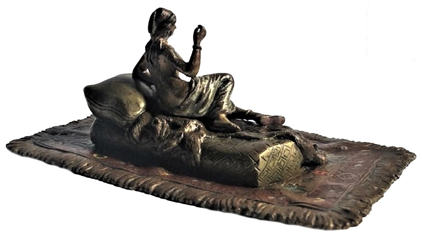 Bronzeskulptur von Wiener Bronzeskulptur von Odalisque, Französischer Xaver Bergmann, um 1900 im Angebot 2