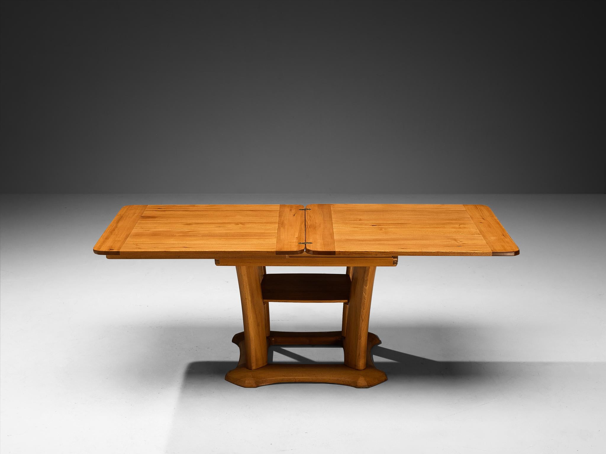 Mid-Century Modern Franz Xaver Sproll Extendable Dining Table in Elm For Sale