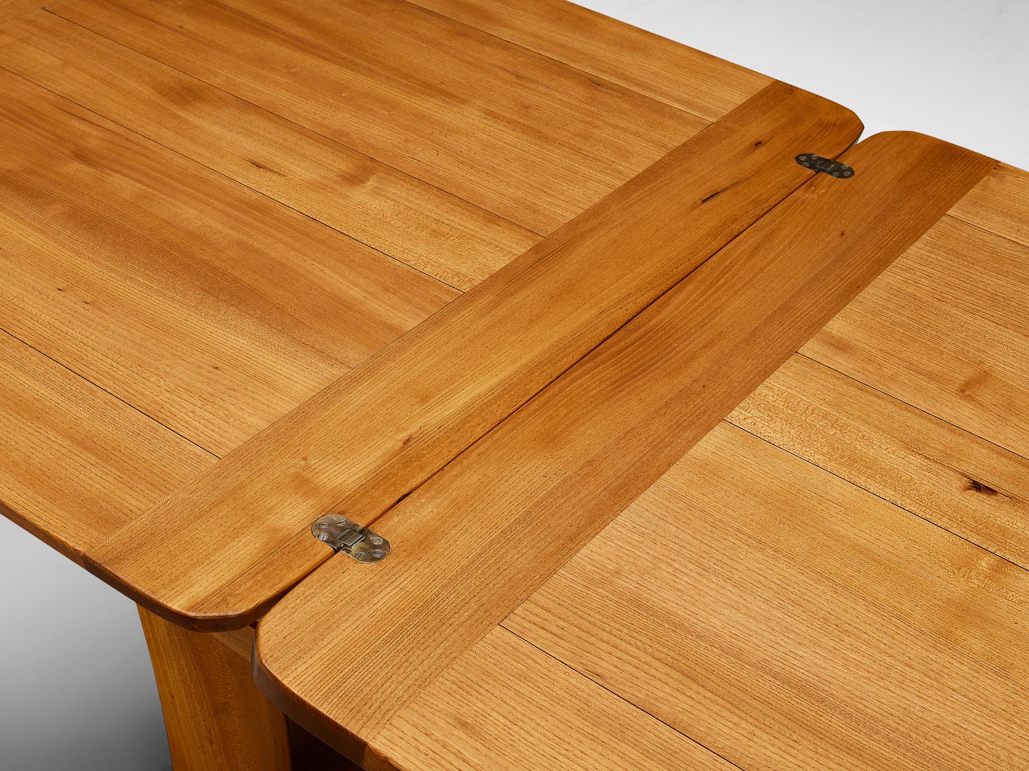 Swiss Franz Xaver Sproll Extendable Dining Table in Elm For Sale