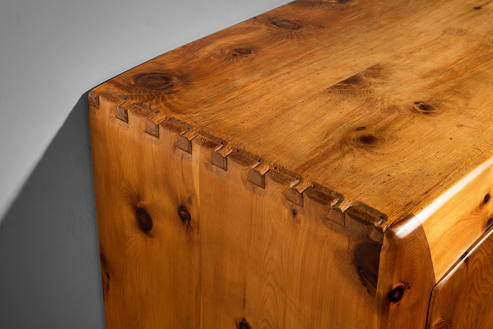 Franz Xaver Sproll Hand-Crafted Large Cabinet in Solid Pine For Sale 5