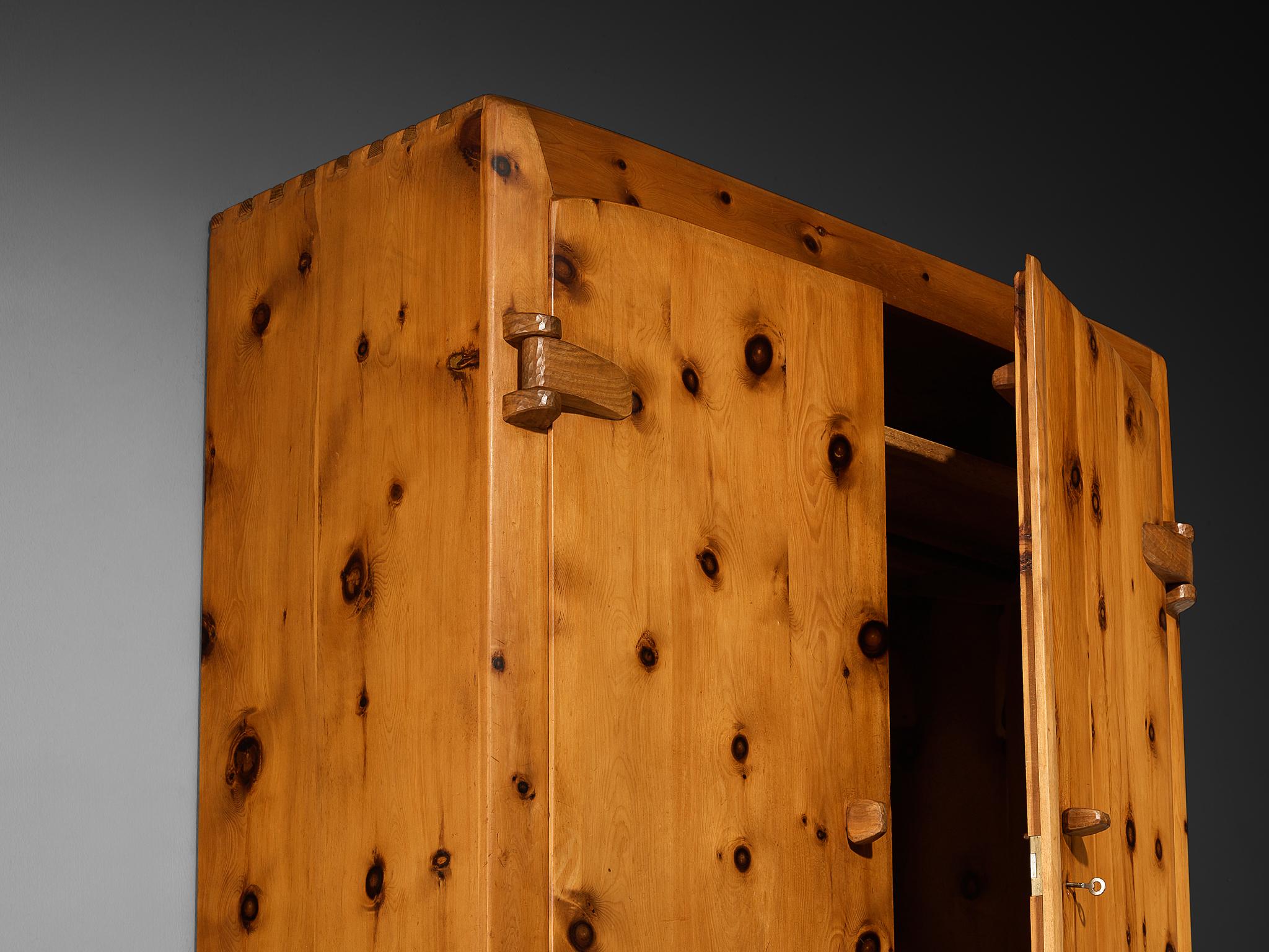 Mid-20th Century Franz Xaver Sproll Hand-Crafted Large Cabinet in Solid Pine For Sale