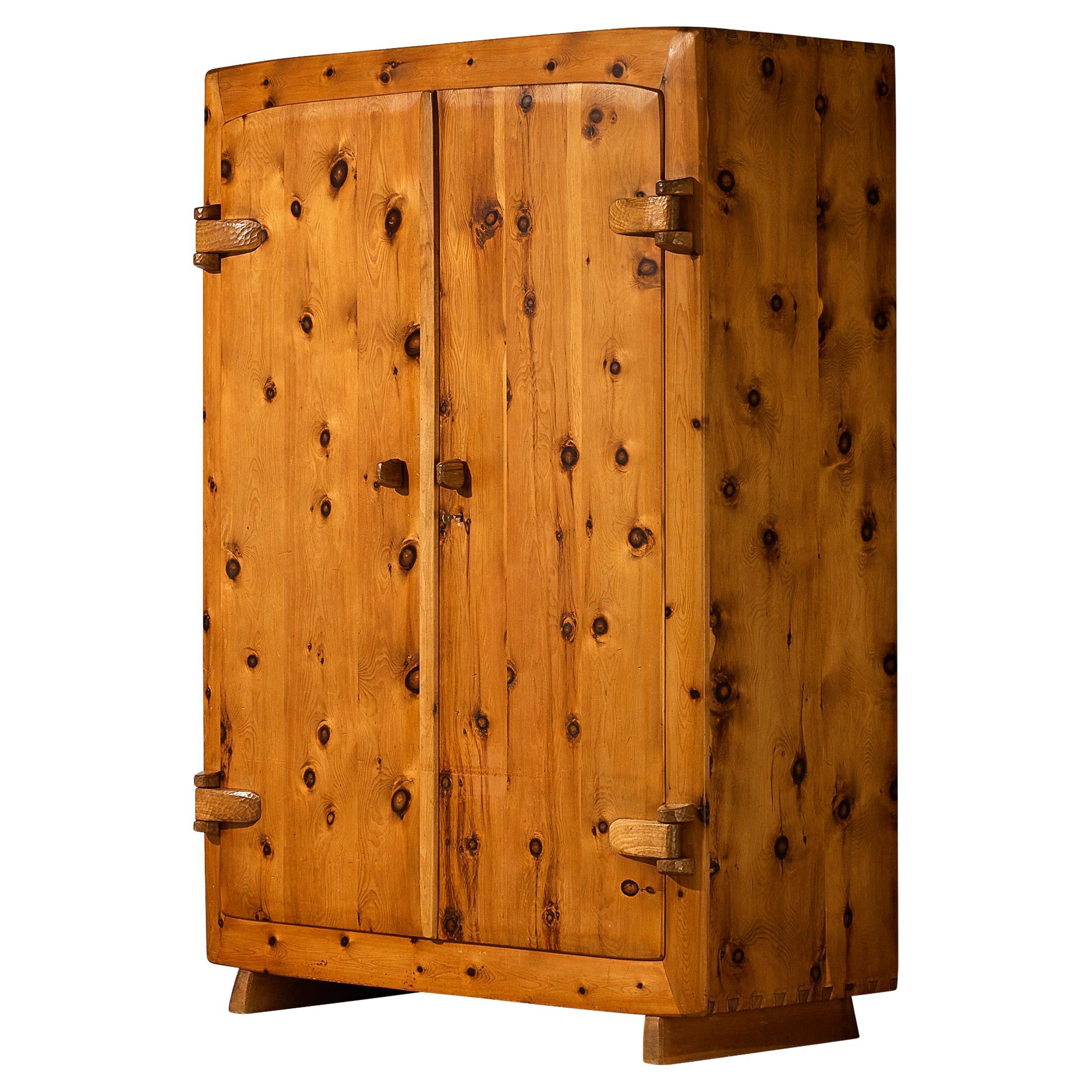 Franz Xaver Sproll Hand-Crafted Large Cabinet in Solid Pine For Sale