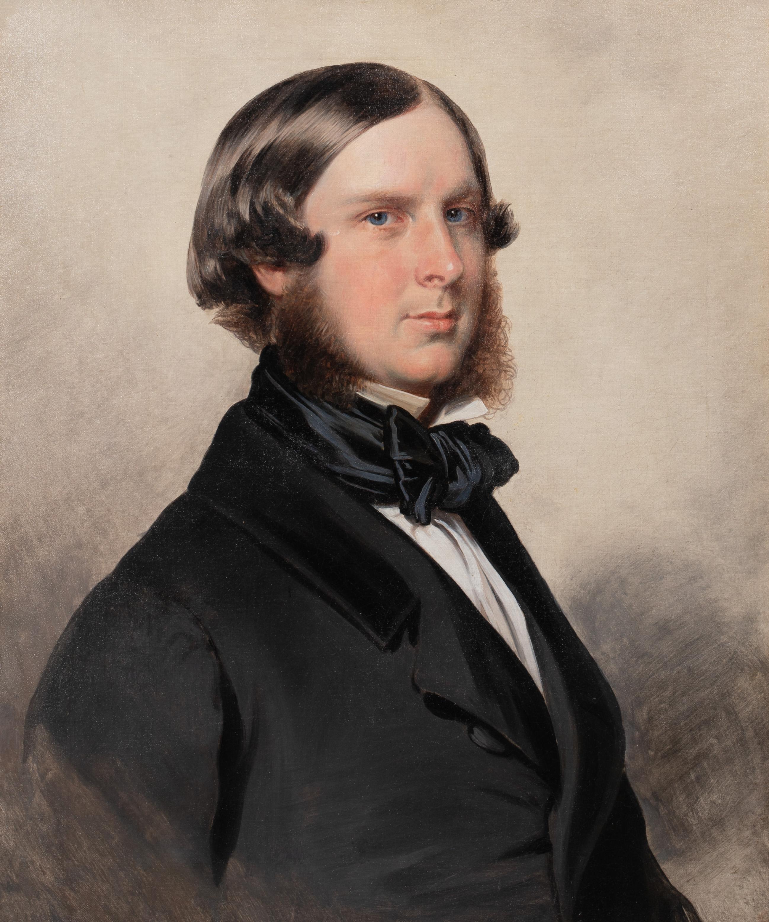 Franz Xaver Winterhalter Portrait Painting - Portrait Of Prince Edward of Saxe-Weimar (1823-1902), 19th Century