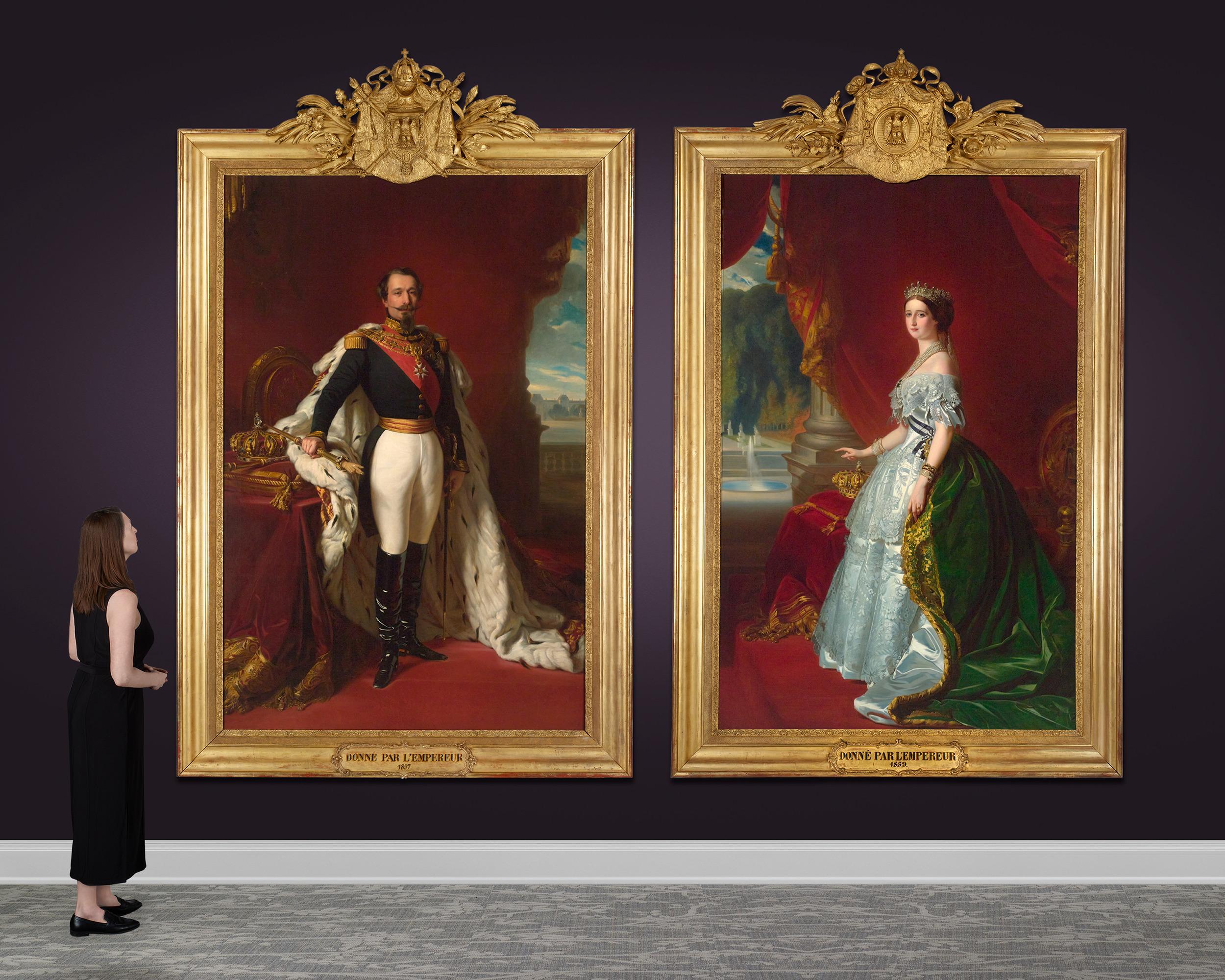 Ritratti dell'imperatore Napoleone III e dell'imperatrice Eugenia dallo Studio A di Franz Xaver W - Painting Accademia di Franz Xaver Winterhalter