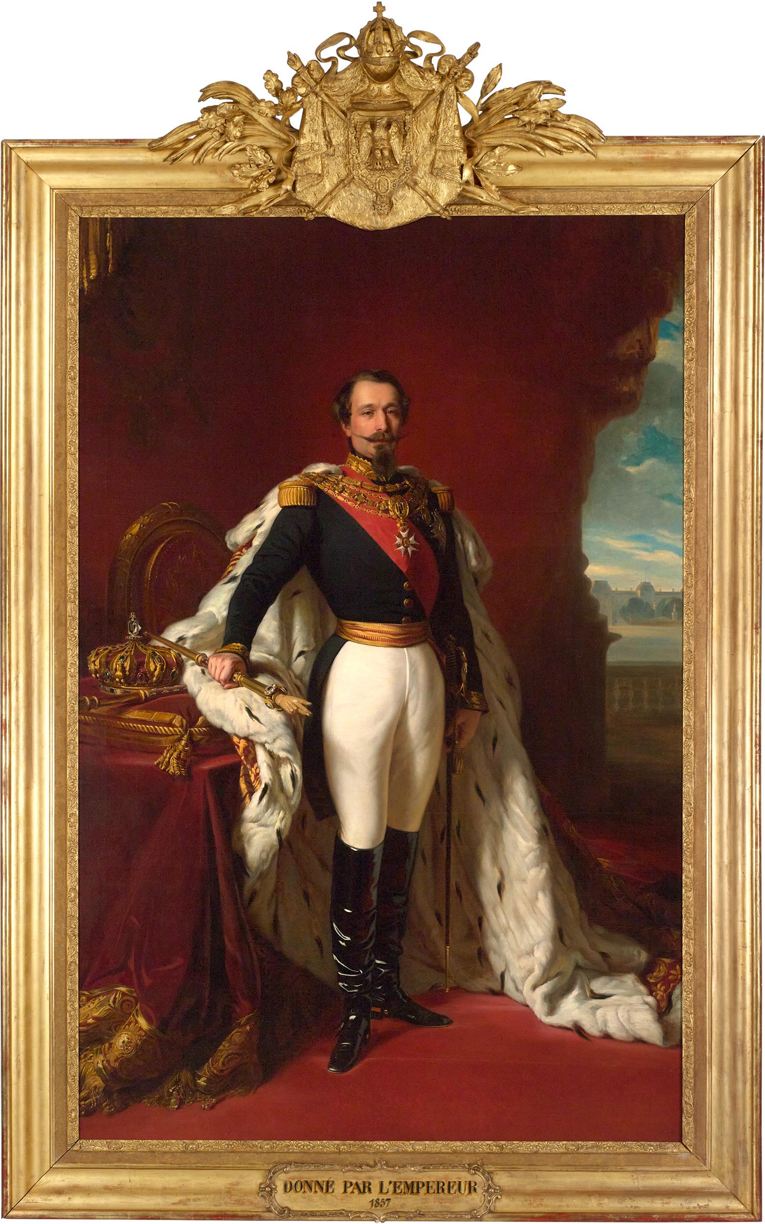 Studio A di Franz Xaver Winterhalter
(1805-1873)  Tedesco

Ritratti dell'imperatore Napoleone III e dell'imperatrice Eugenia

Olio su tela

Questi grandiosi ritratti dell'Imperatore Napoleone III e dell'Imperatrice Eugenia, eseguiti nel rinomato