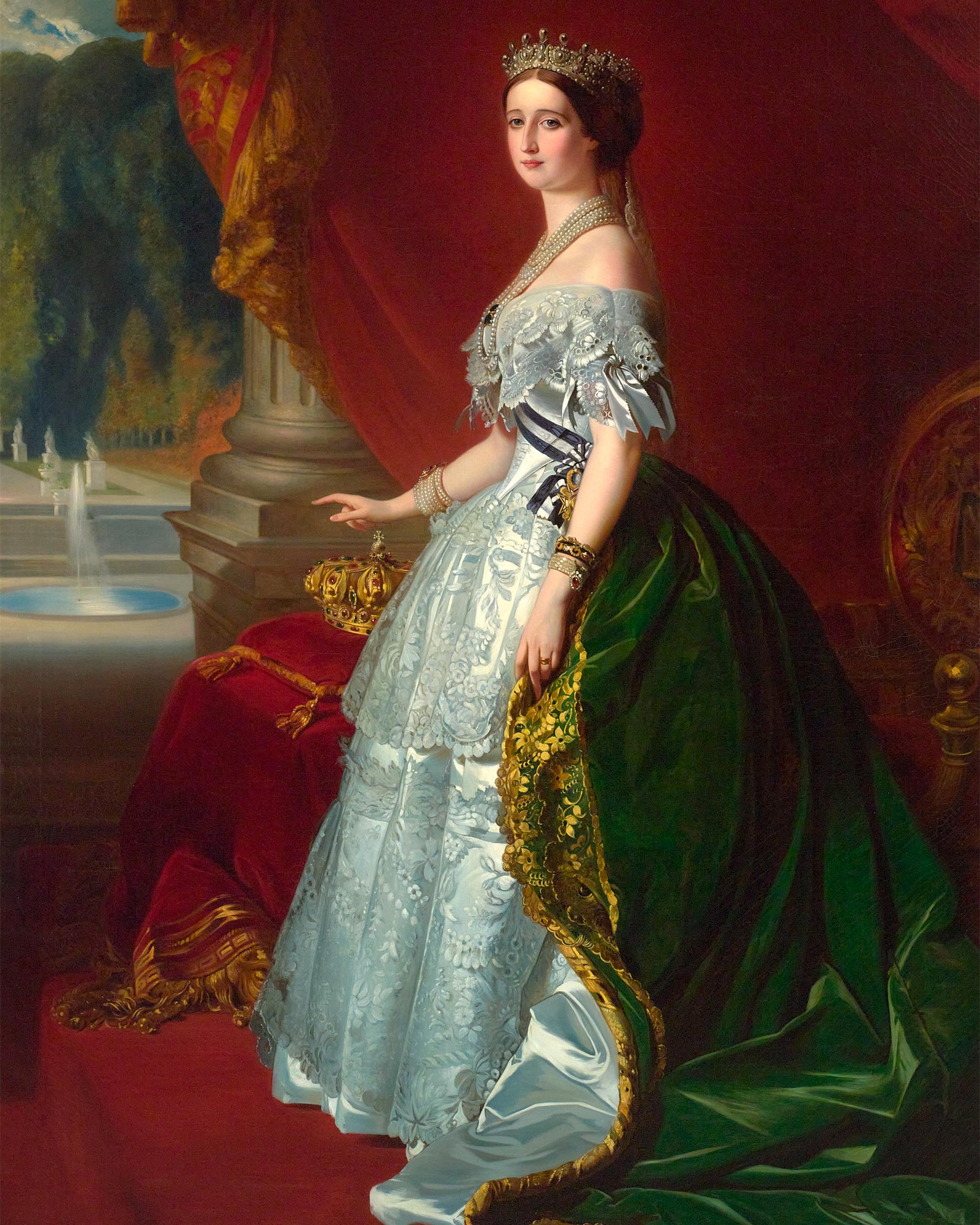 Ritratti dell'imperatore Napoleone III e dell'imperatrice Eugenia dallo Studio A di Franz Xaver W 4