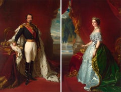 Ritratti dell'imperatore Napoleone III e dell'imperatrice Eugenia dallo Studio A di Franz Xaver W