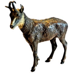 Franz Xavier Bergmann, a Mountain Goat, Miniature Vienna Bronze, circa 1900