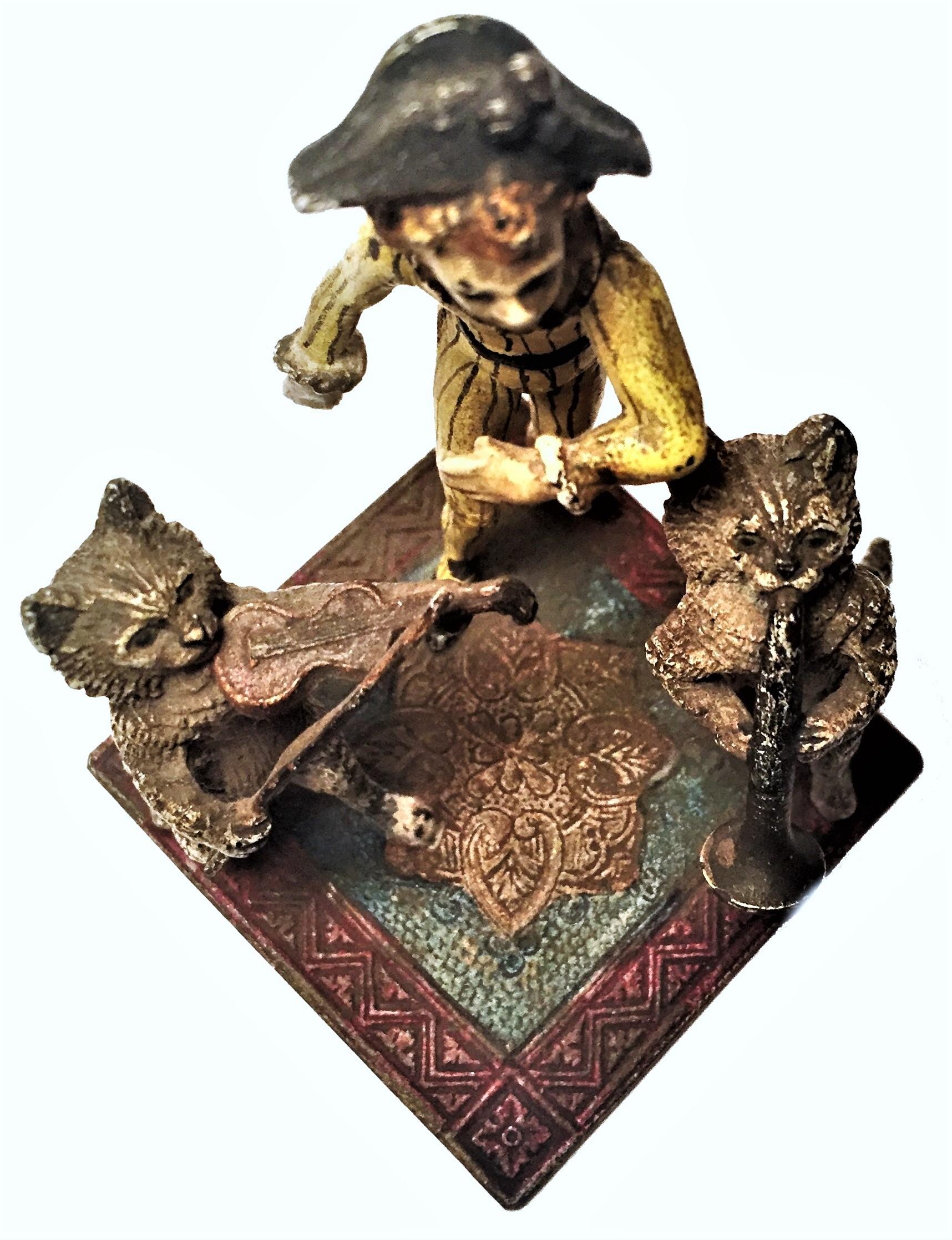 Franz Xavier Bergmann, a Trio, Miniature Vienna Bronze Sculpture, circa 1900 In Good Condition For Sale In New York, NY