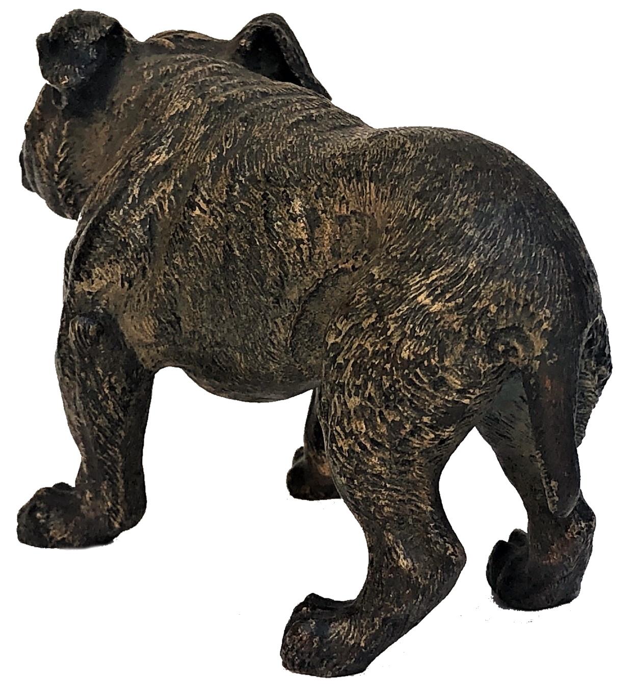 Franz Xavier Bergmann, English Bulldog, Vienna Bronze Sculpture, Ca. 1900 In Good Condition For Sale In New York, NY