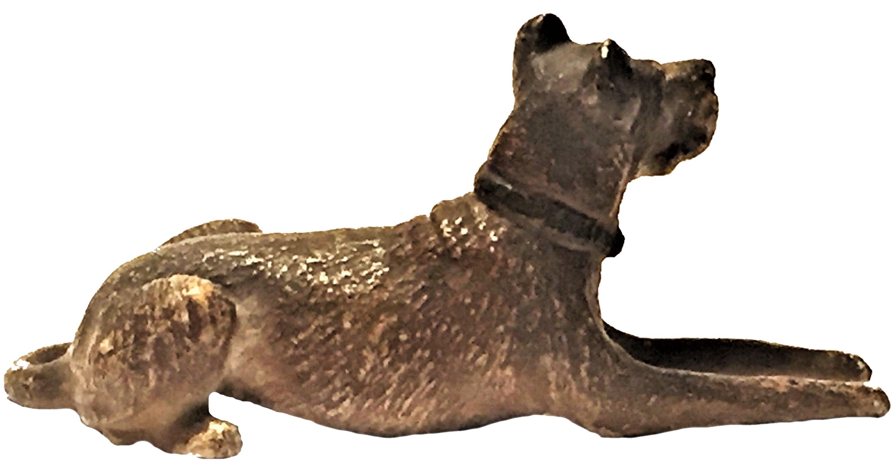 Franz Xavier Bergmann:: Deutsche Dogge:: Miniatur Wiener Bronzeskulptur (Jugendstil) im Angebot