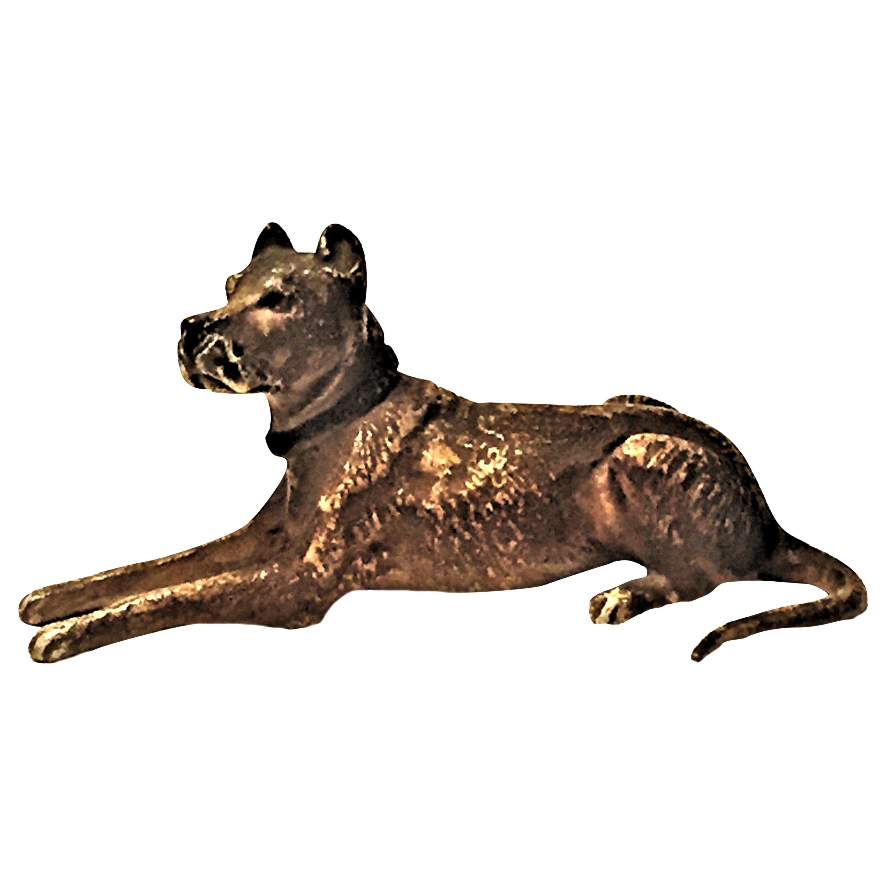 Franz Xavier Bergmann:: Deutsche Dogge:: Miniatur Wiener Bronzeskulptur im Angebot