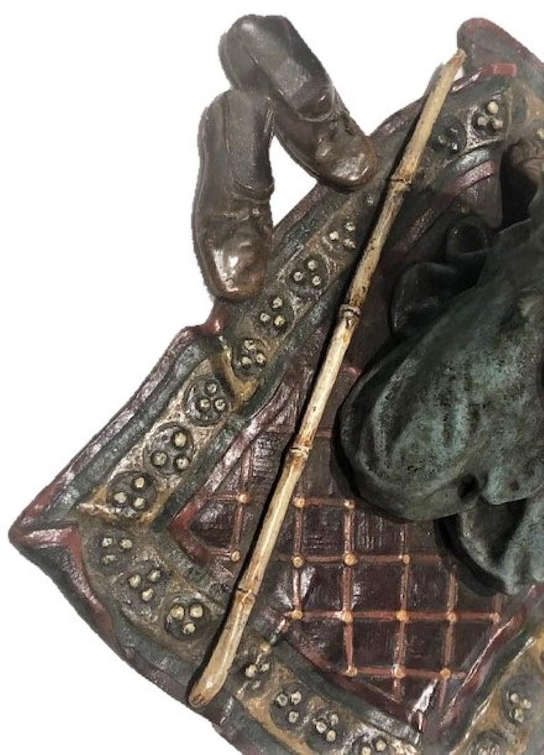 Franz Xavier Bergmann, Praying Man, Vienna Bronze Desk Sculpture, circa