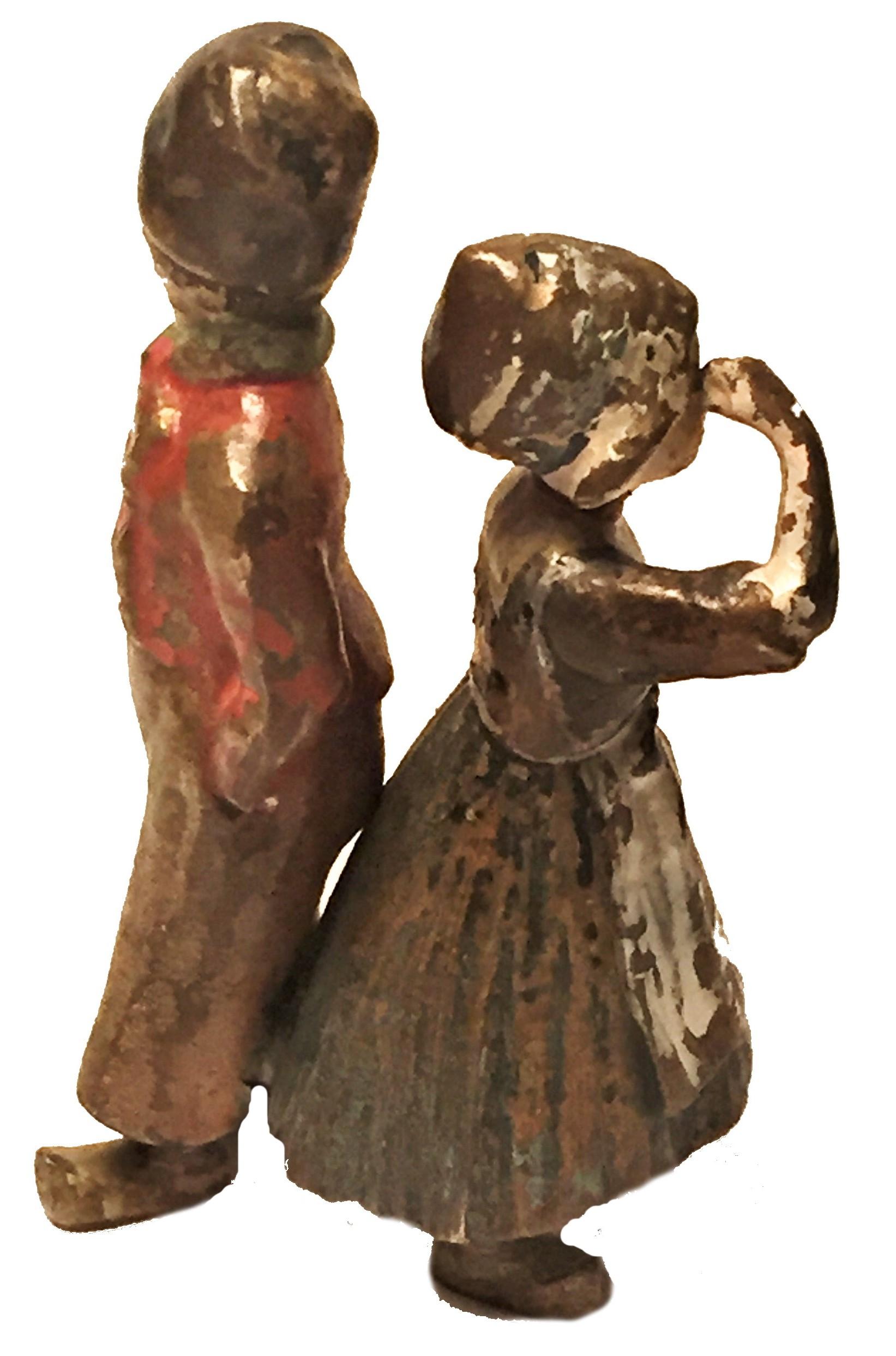 Jugendstil Franz Xavier Bergmann, Quarrel, Miniature Vienna Bronze Sculpture, circa 1900