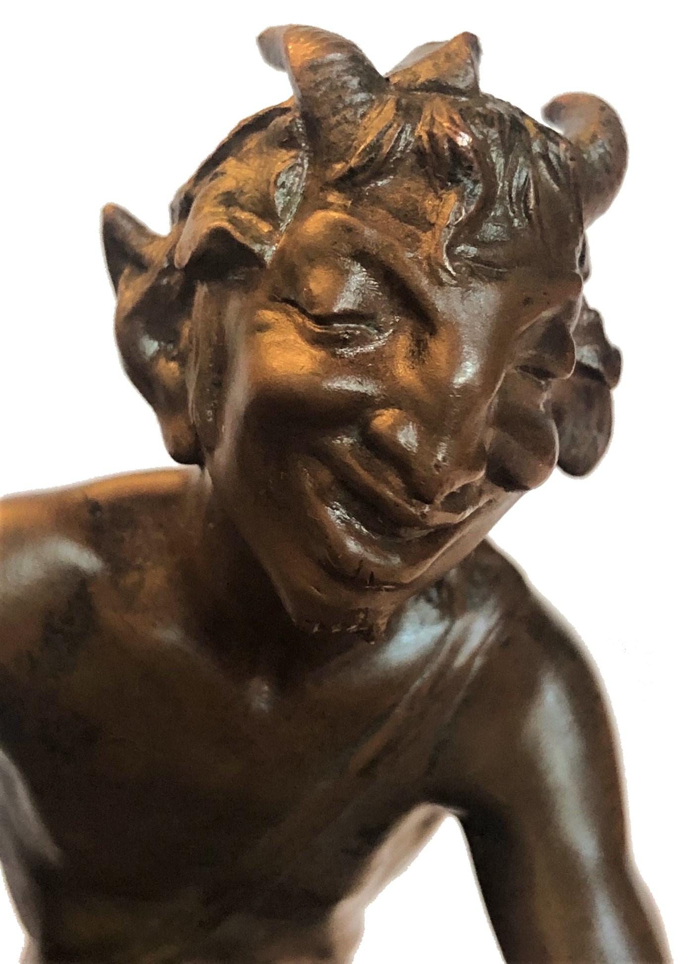 Jugendstil Franz Xavier Bergmann, Sculptural Bud Vase, Vienna Bronze, circa 1900 For Sale