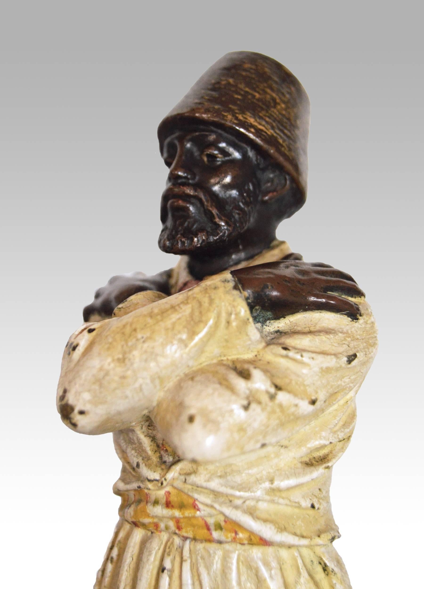 Franz Xavier Bergman
Austriaco, (1861-1936)
Derviscio vorticoso
Bronzo, dipinto a freddo, firmato 