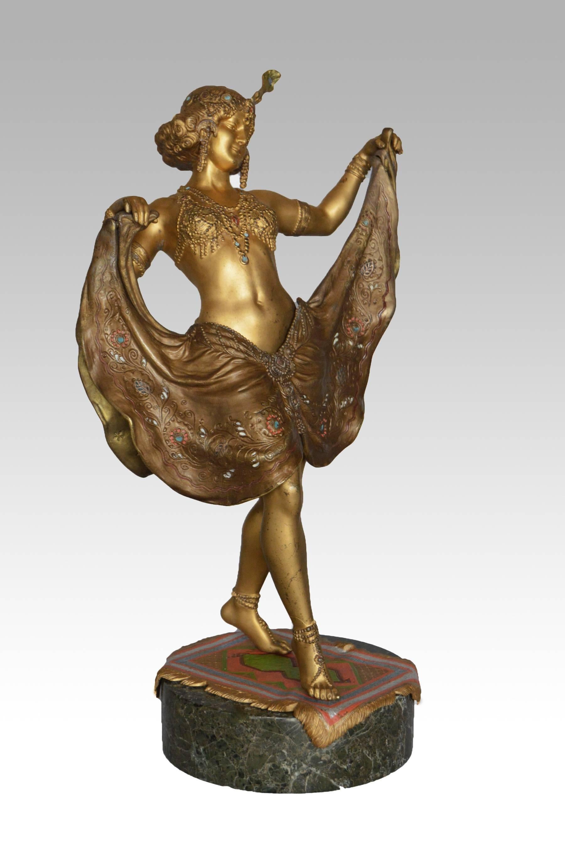 Día ventoso - Sculpture de Franz Bergmann