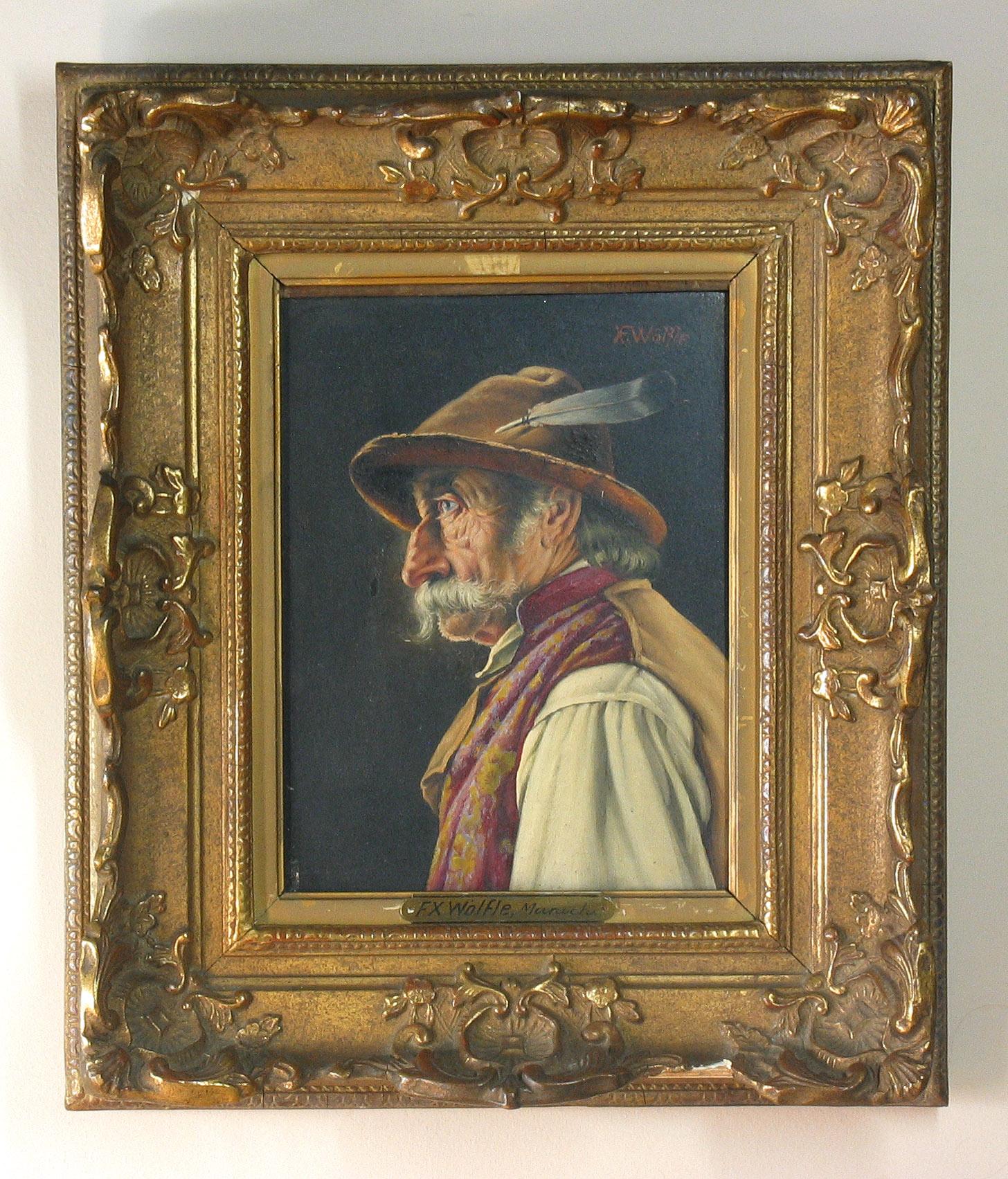 Franz Xavier Wolfle Oil on Panel 'German 1887-1972' In Good Condition In Ottawa, Ontario