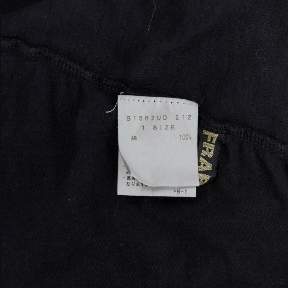 FRAPBOIS JAPAN black cotton long length draped cardigan jacket JP1 S 5