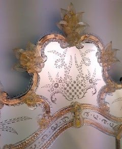 "Frari" Specchio Veneziano in Vetro di Murano de Fratelli Tosi Murano