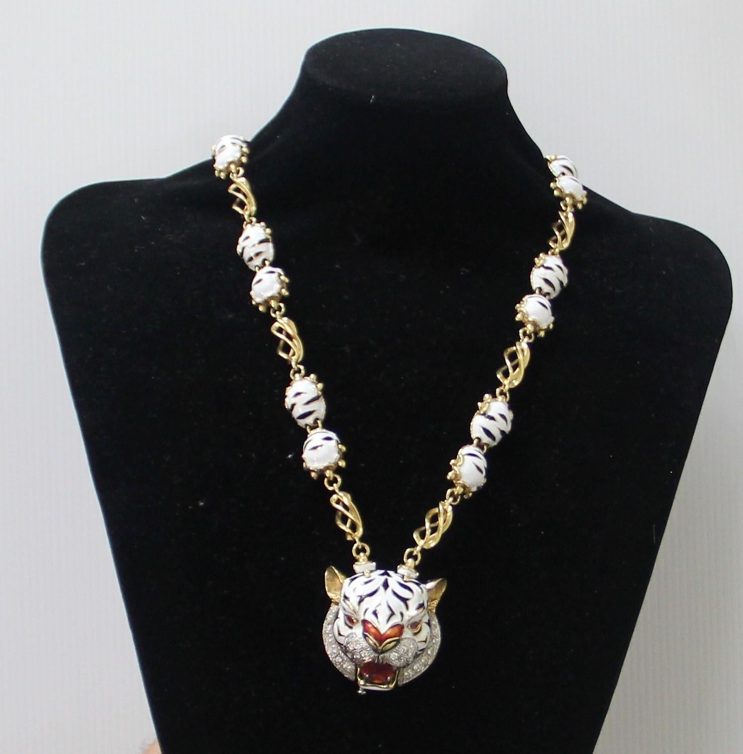 diamond tiger necklace