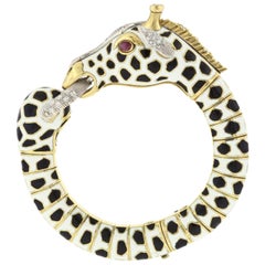 Frascarolo Enamel, Ruby, and Diamond Giraffe Bracelet