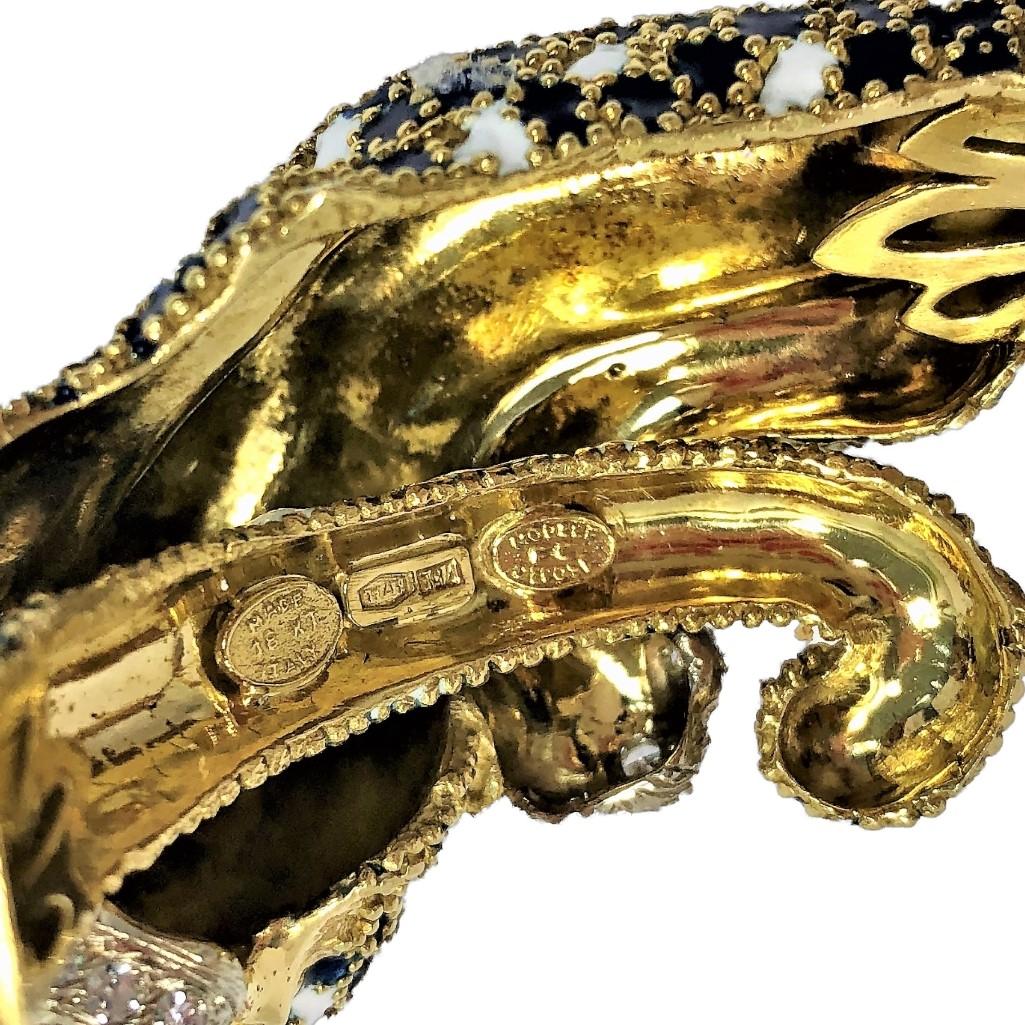 Frascarolo Leopard Bracelet with Enamel and Diamonds 2