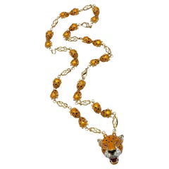 FRASCAROLO Collana Bracciale Convertibile Testa di Leopardo