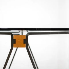 Mesa de comedor de cristal Frate de Enzo Mari para Driade, Italia, 1970