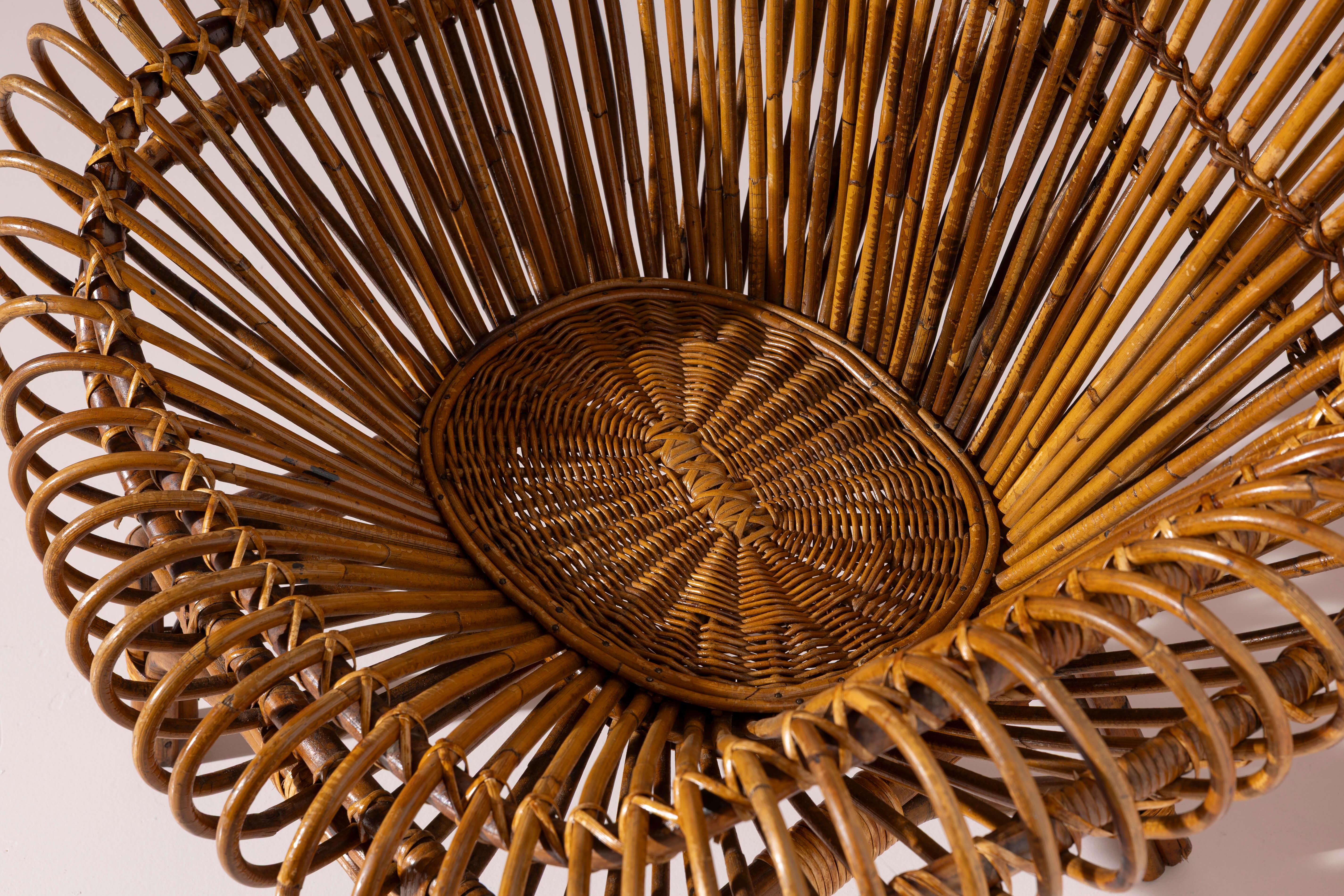 Tumbonas de bambú y ratán Fratelli Castano, Italia, años 60 Italiano en venta